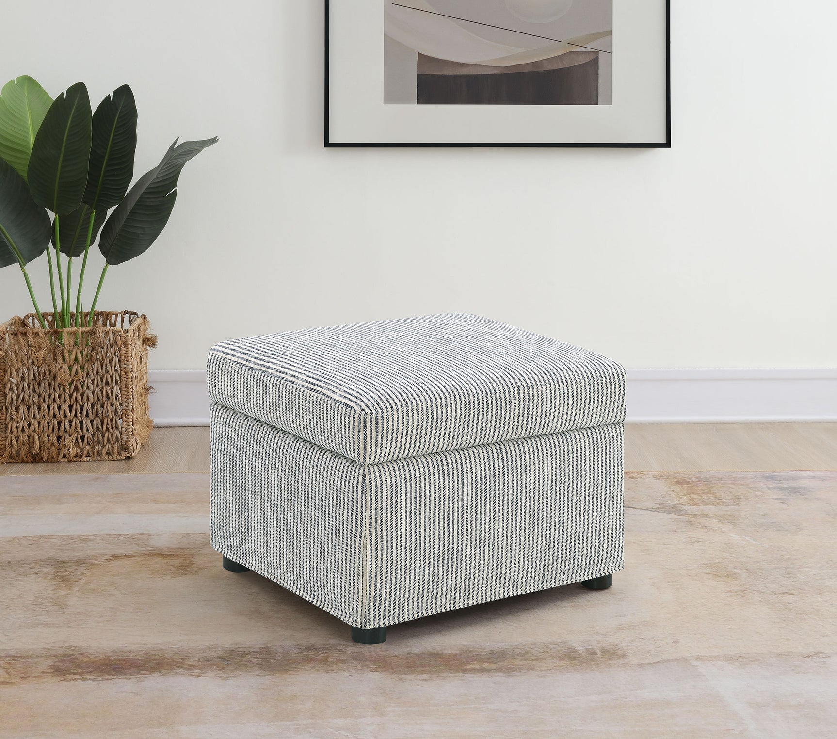Winter Upholstered Hydraulic Lift Top Storage Ottoman Grey - Tampa Furniture Outlet