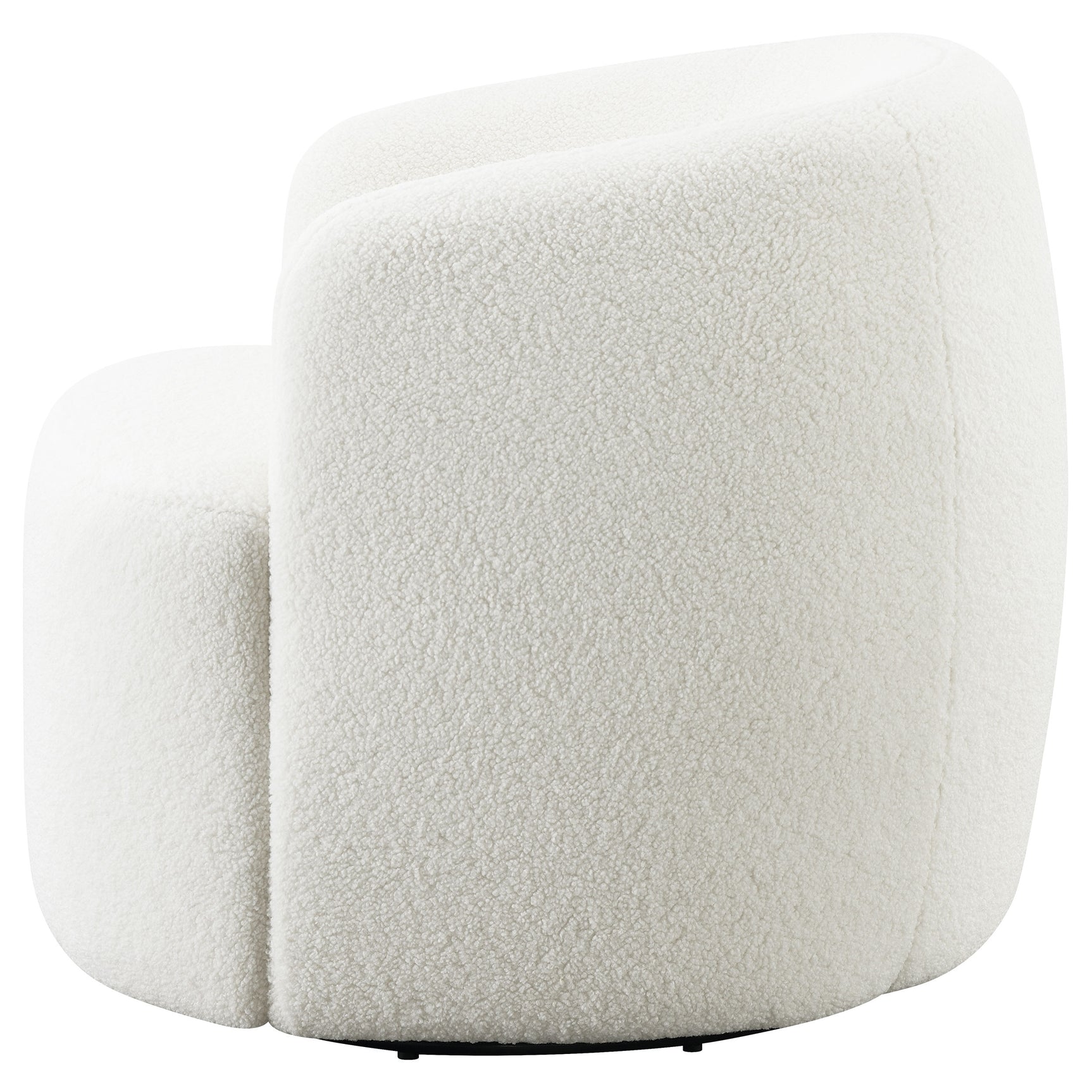 Hudson Faux Sheepskin Upholstered Swivel Chair Natural - Tampa Furniture Outlet
