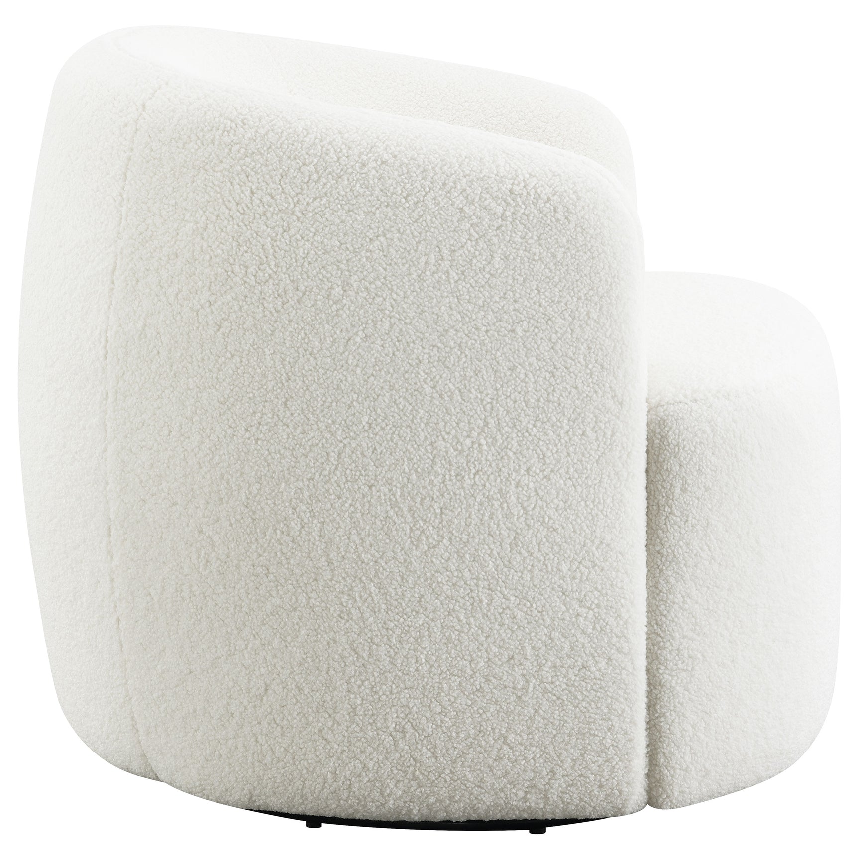 Hudson Faux Sheepskin Upholstered Swivel Chair Natural - Tampa Furniture Outlet