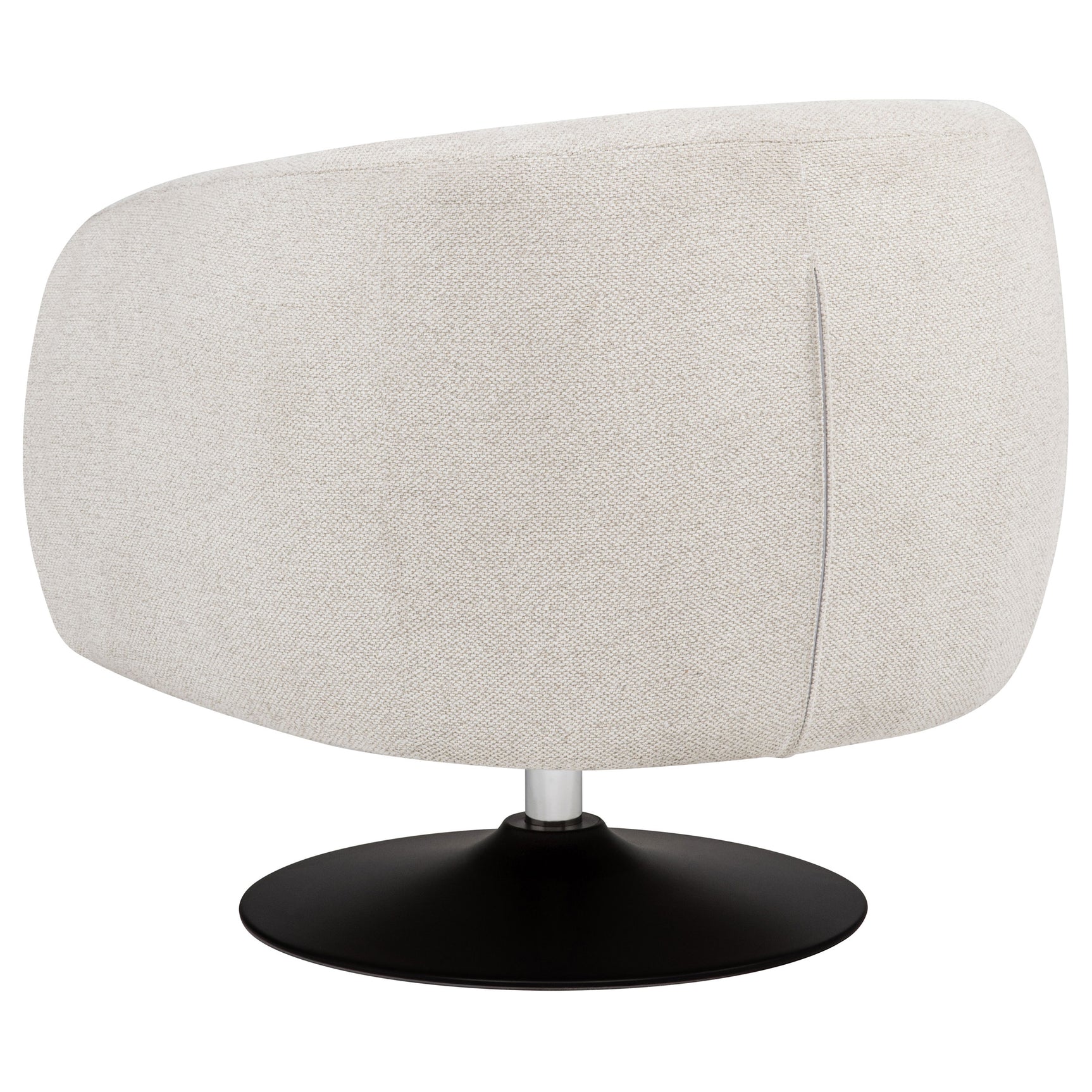 Dave Upholstered Barrel Back Swivel Club Chair Beige - Tampa Furniture Outlet