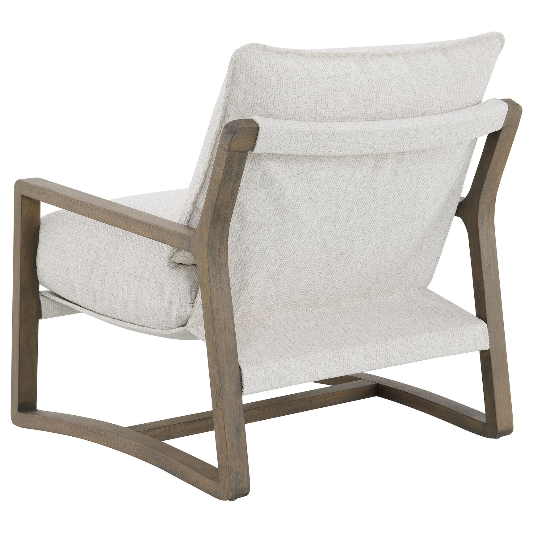 Geneva Boucle Upholstered Wood Arm Accent Chair Sand - Tampa Furniture Outlet