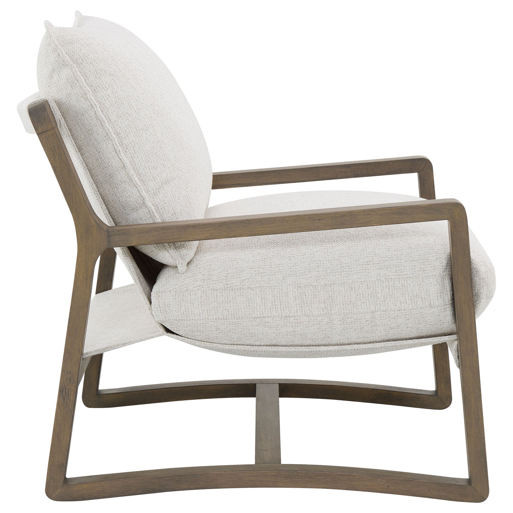 Geneva Boucle Upholstered Wood Arm Accent Chair Sand - Tampa Furniture Outlet