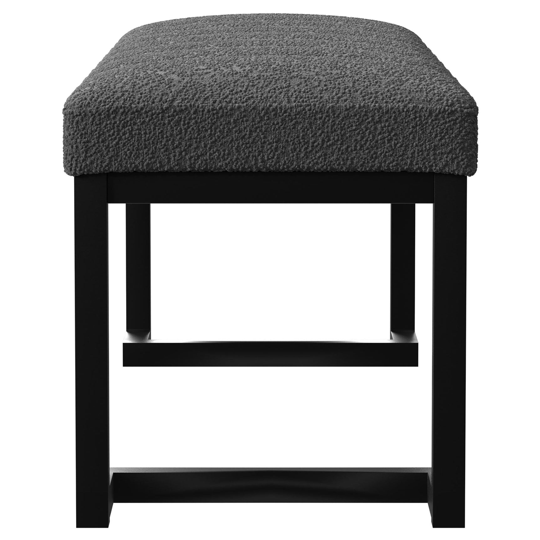 Mesa Boucle Upholstered Tufted Accent Bench Charcoal - Tampa Furniture Outlet