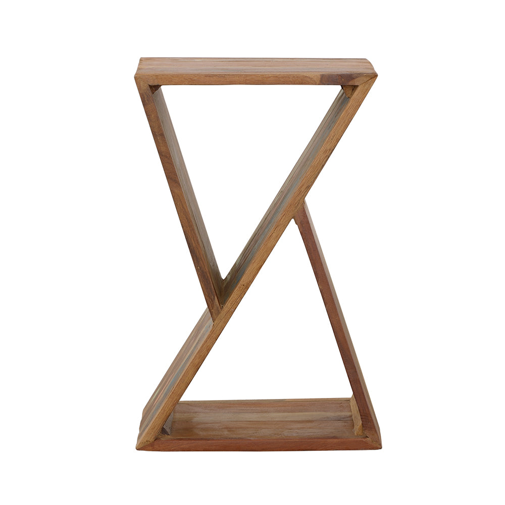 Lily Solid Reclaimed Wood Accent Side Table Natural - Tampa Furniture Outlet