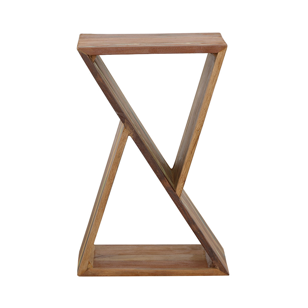 Lily Solid Reclaimed Wood Accent Side Table Natural - Tampa Furniture Outlet