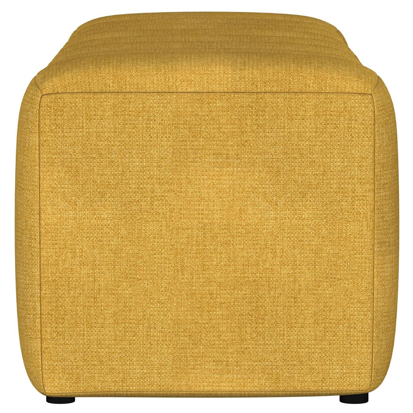 Summer Fabric Upholstered Tufted Accent Bench Mustard Yellow - Tampa Furniture Outlet