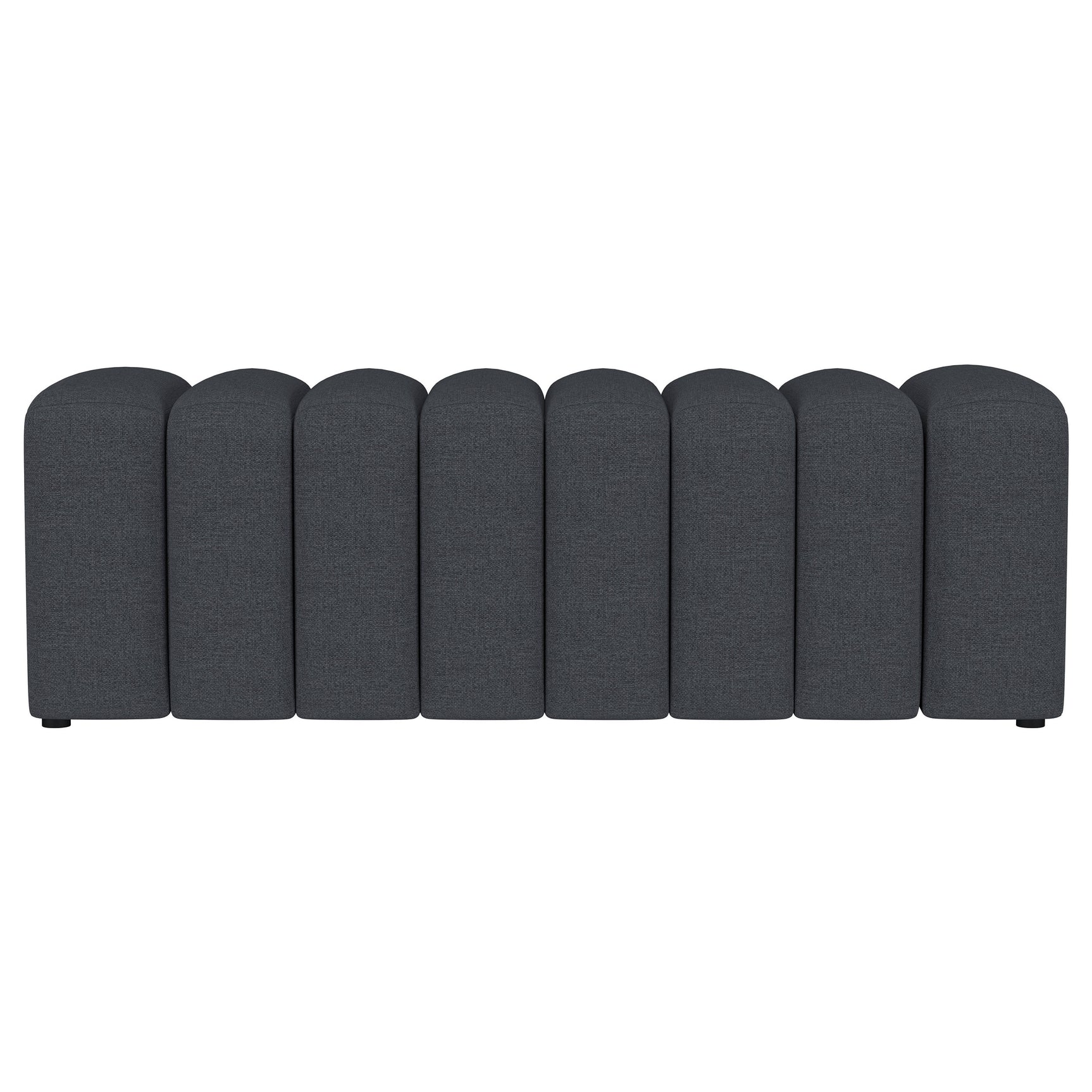 Summer Fabric Upholstered Tufted Accent Bench Charcoal - Tampa Furniture Outlet