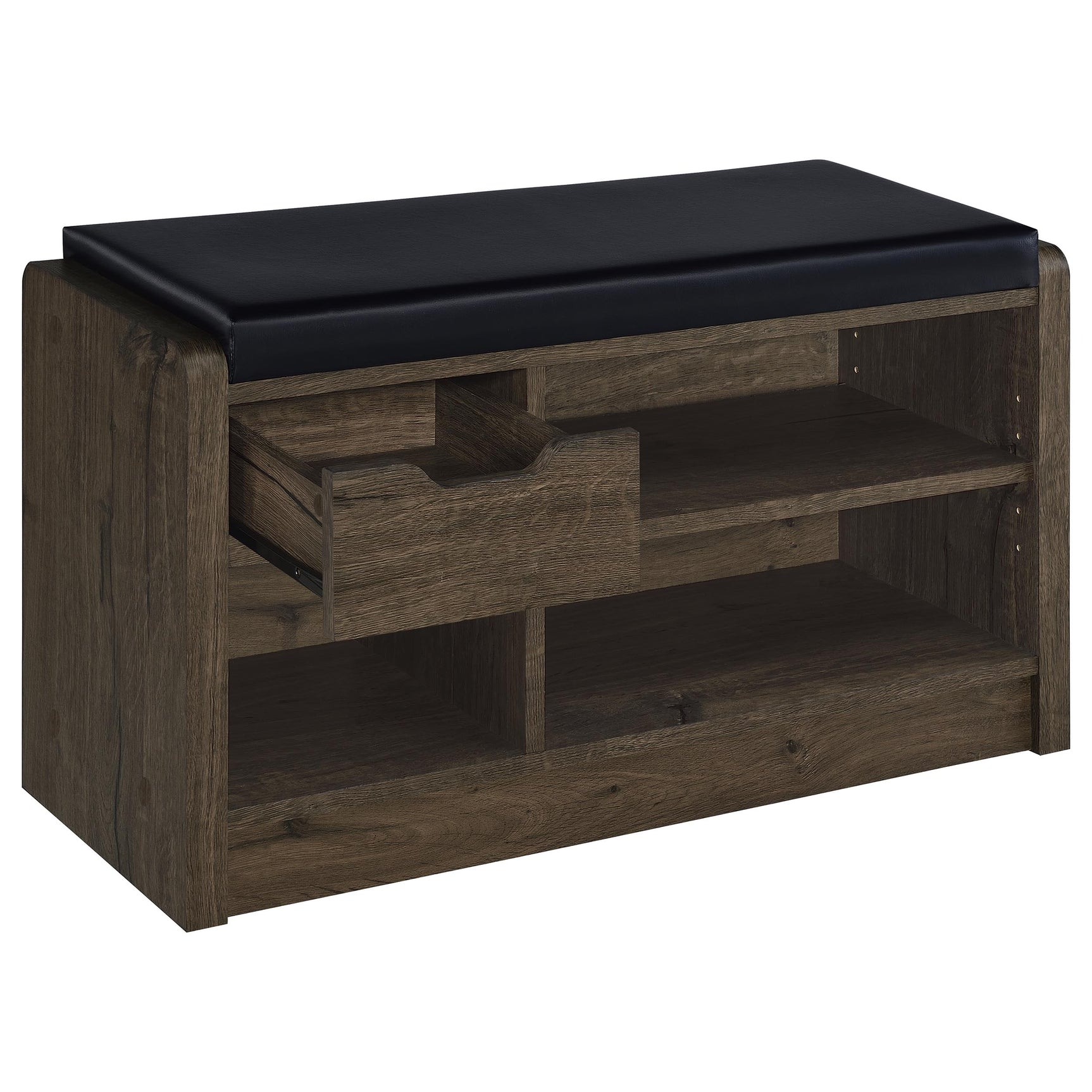 Arrington Storage Bench Smoked Oak - Tampa Furniture Outlet