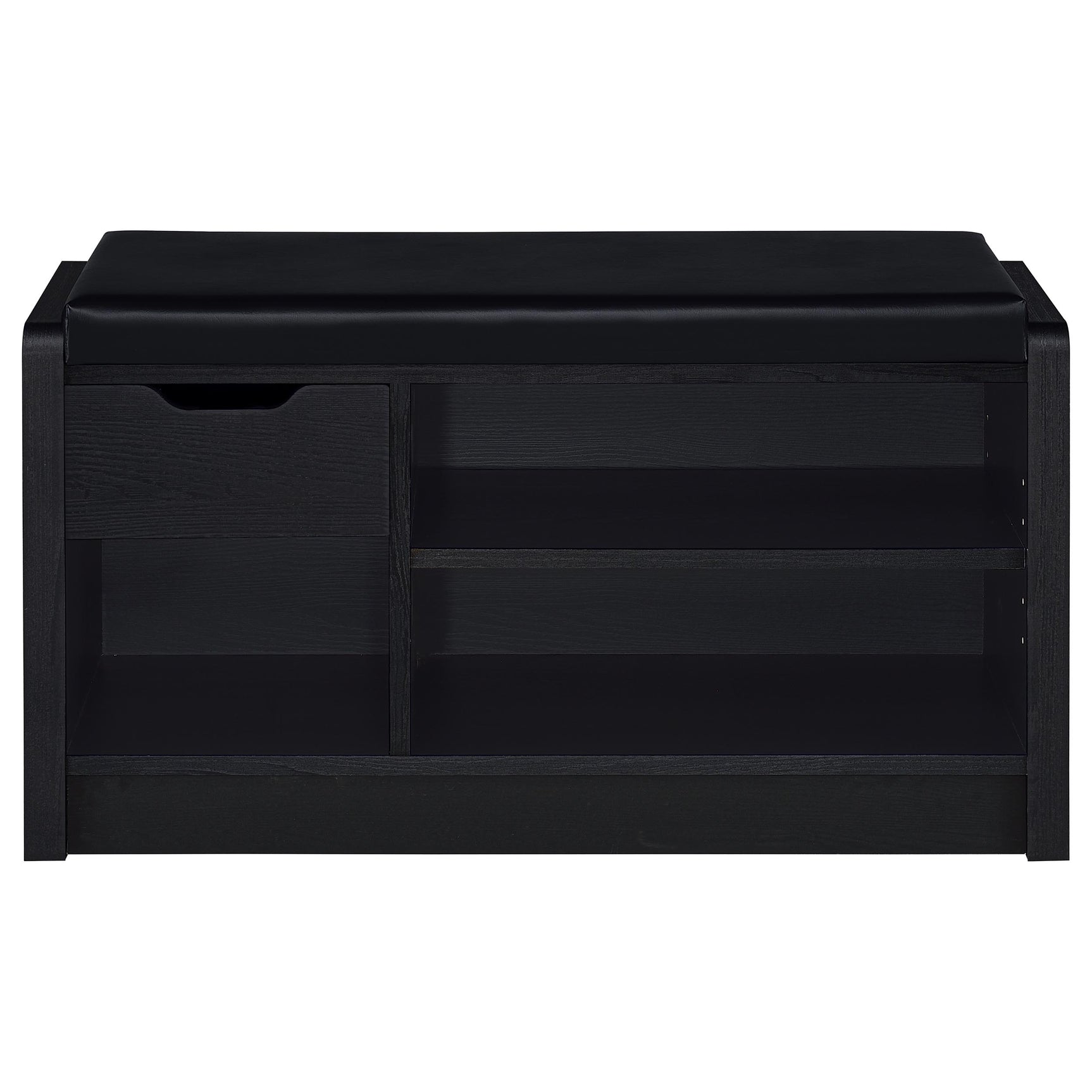 Arrington Storage Bench Black - Tampa Furniture Outlet