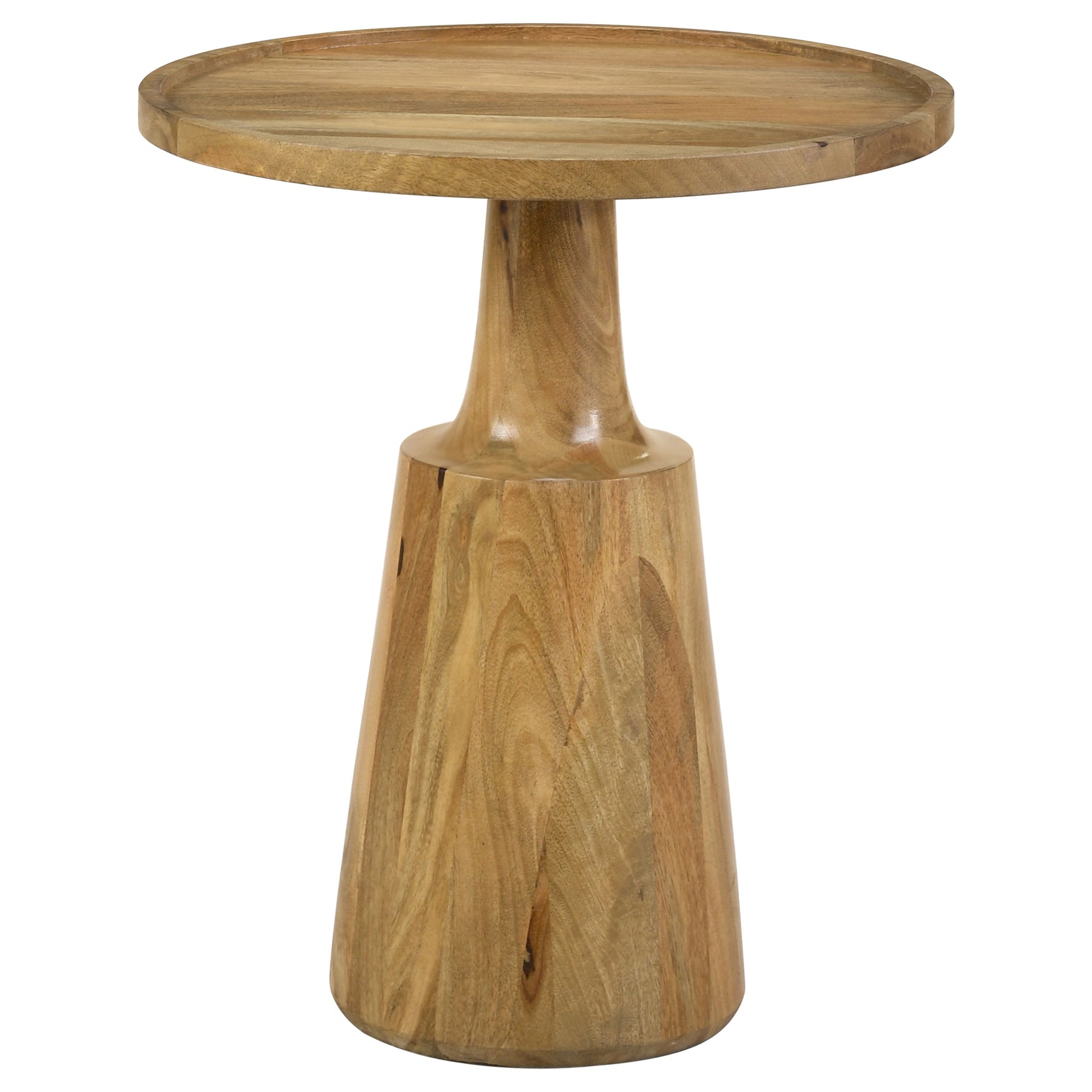 Tampa Furniture Outlet - Coaster - Ixia Round Solid Mango Wood Accent Side Table Natural - 915105