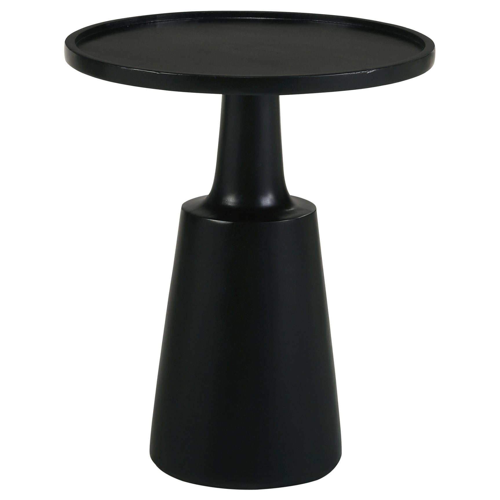 Tampa Furniture Outlet - Coaster - Ixia Round Solid Mango Wood Accent Side Table Black Stain - 915109