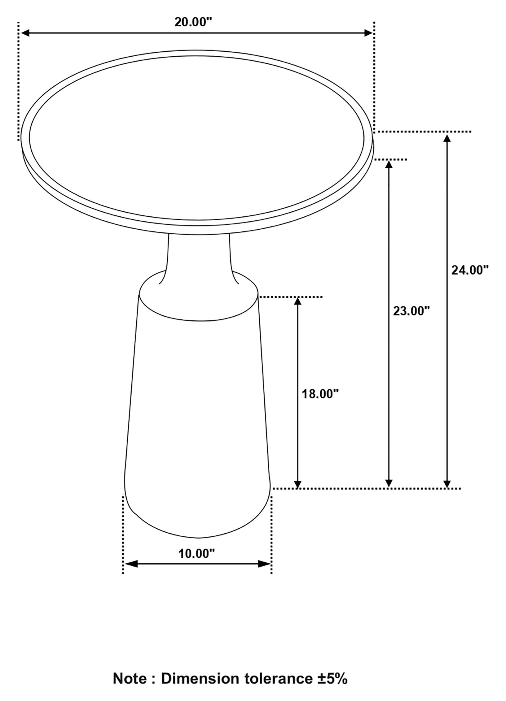Ixia Round Solid Mango Wood Accent Side Table Black Stain - Tampa Furniture Outlet