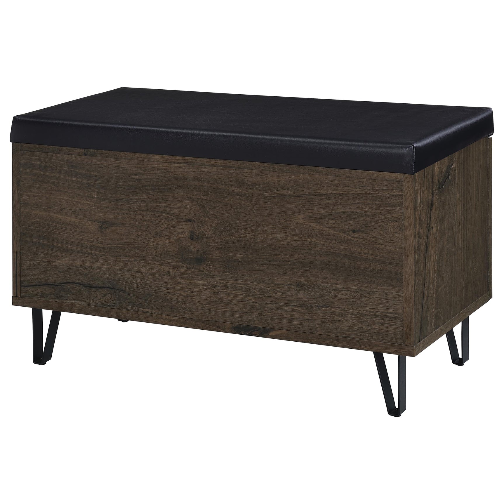 Brixton 2-door Padded Entryway Shoe Storage Bench Smoked Oak - Tampa Furniture Outlet
