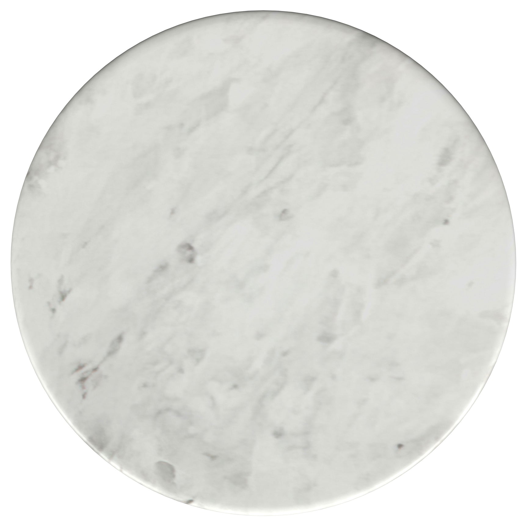 Berkeley Round Marble Top Side Table White and Brown - Tampa Furniture Outlet