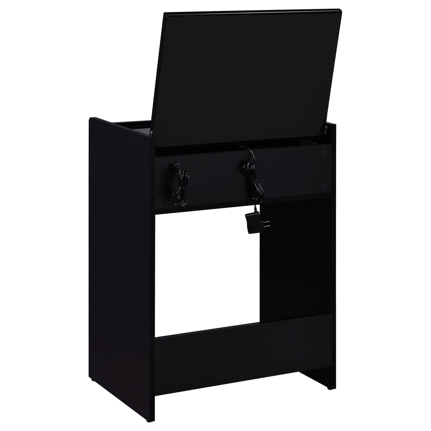 Danbury 3-drawer Makeup Vanity & Stool Set Black High Gloss - Tampa Furniture Outlet