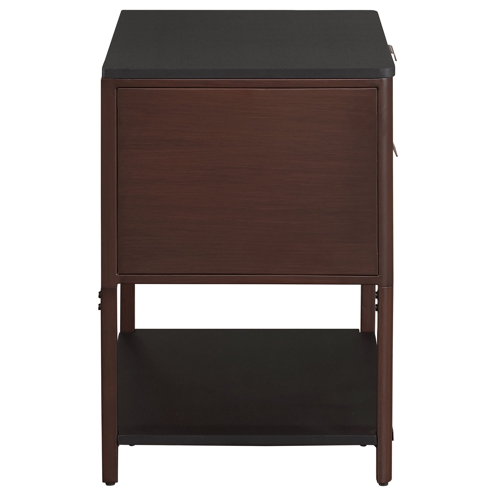 Zimmerlee 2-drawer Side Table with Shelf Rust Brown - Tampa Furniture Outlet