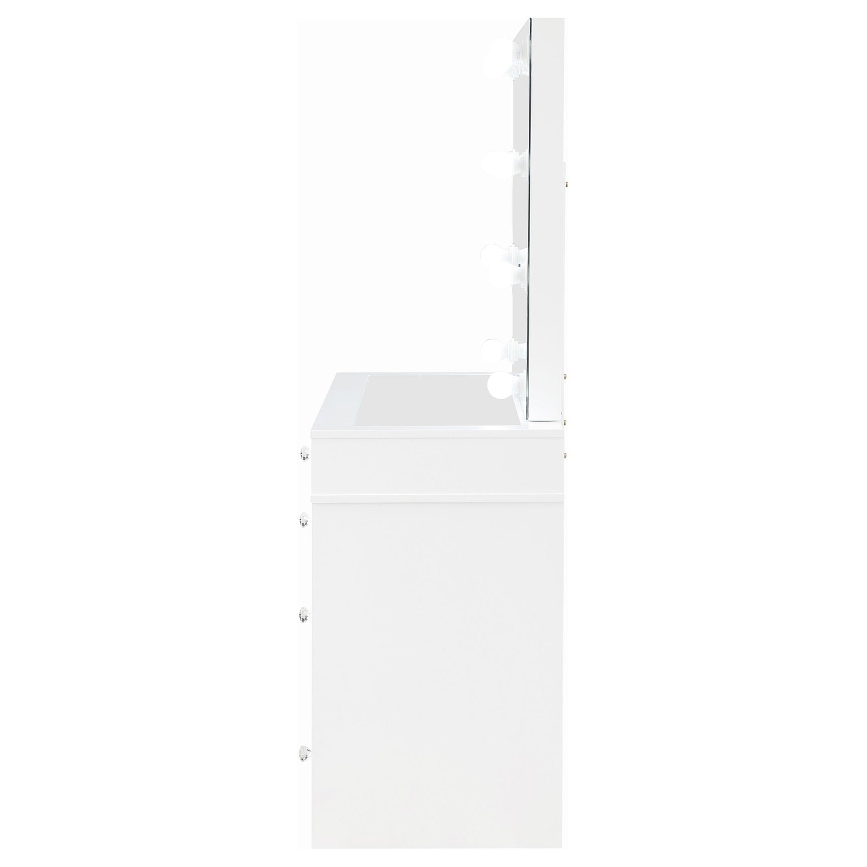 Regina Makeup Vanity Table Set with Lighting White - Tampa Furniture Outlet