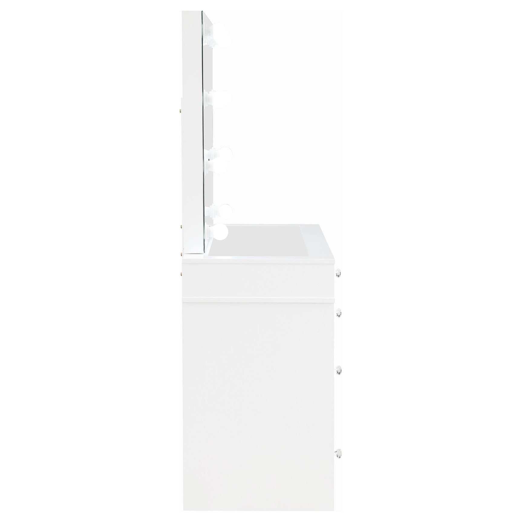 Regina Makeup Vanity Table Set with Lighting White - Tampa Furniture Outlet