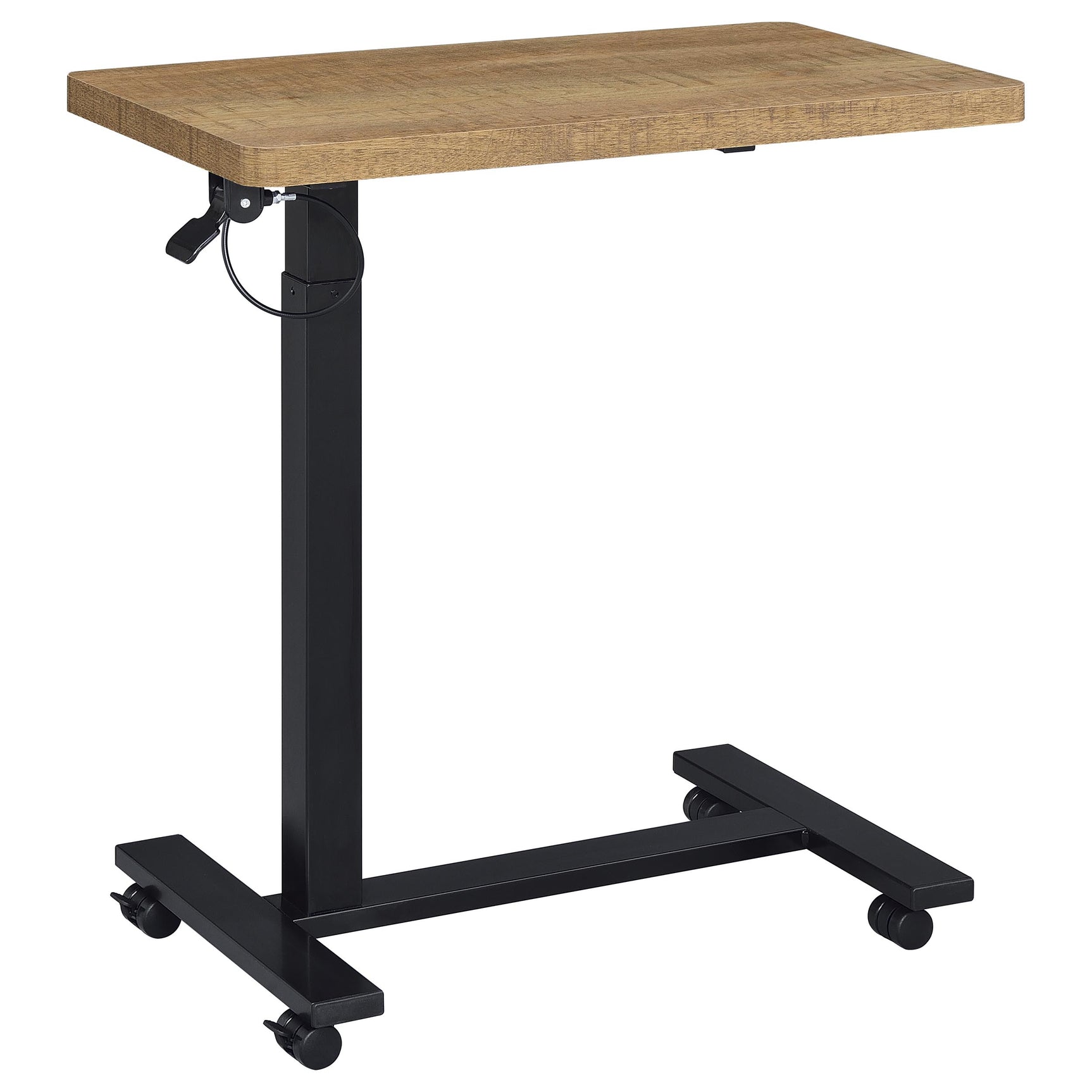 Tampa Furniture Outlet - Coaster - Westpark Pneumatic Adjustable C-Shape Side Table with Casters Mango - 930301