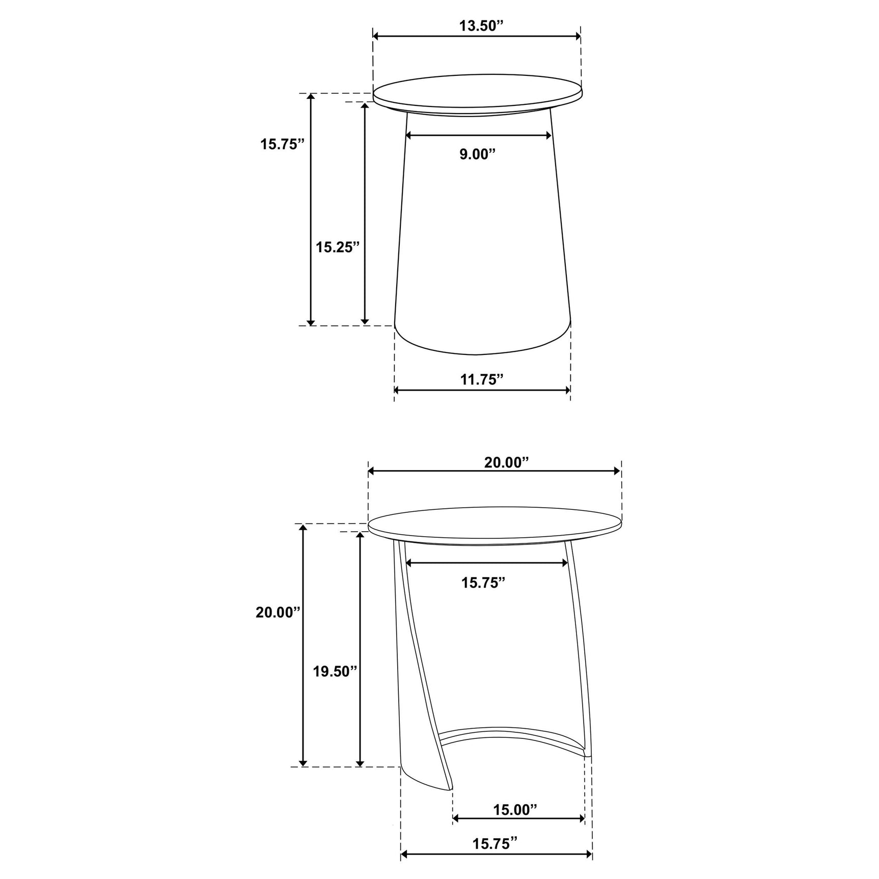 Yency 2-piece Round Mango Wood Nesting Table Set Dark Brown Mango - Tampa Furniture Outlet