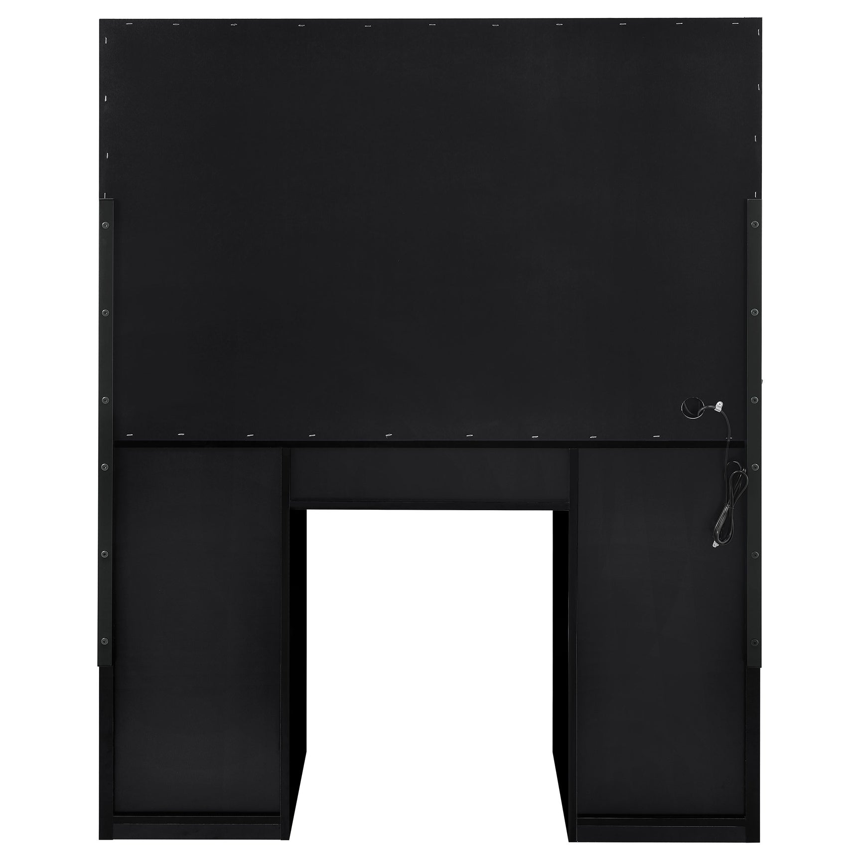Acena 7-drawer Vanity Set with Lighting Black High Gloss - Tampa Furniture Outlet