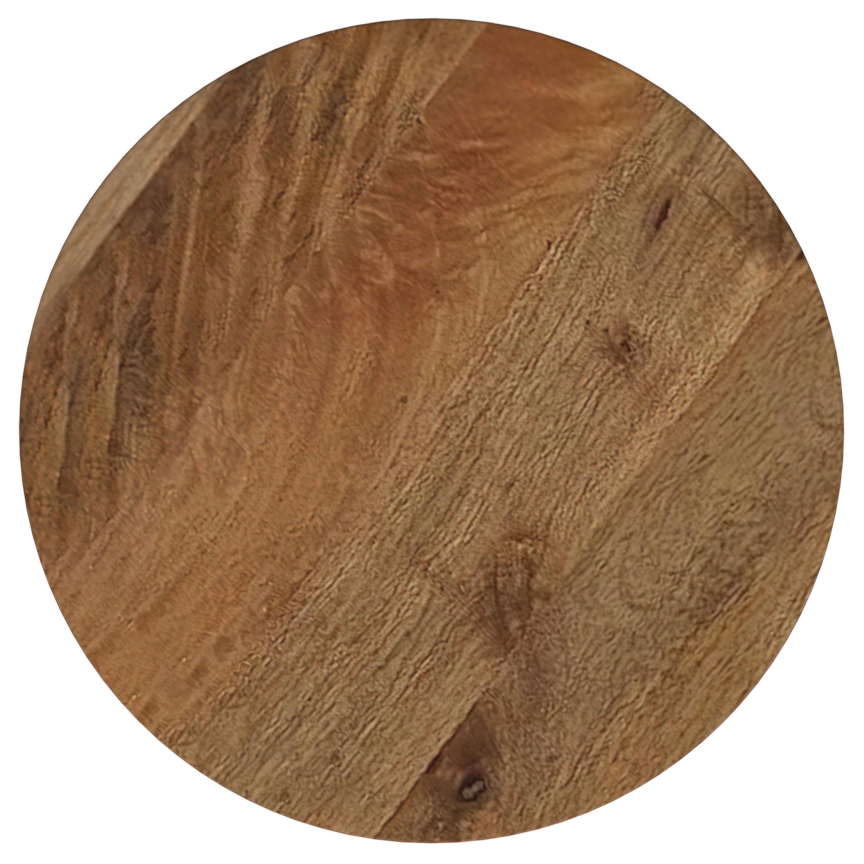 Aureo Round Solid Wood Accent Side Table Wild Honey - Tampa Furniture Outlet