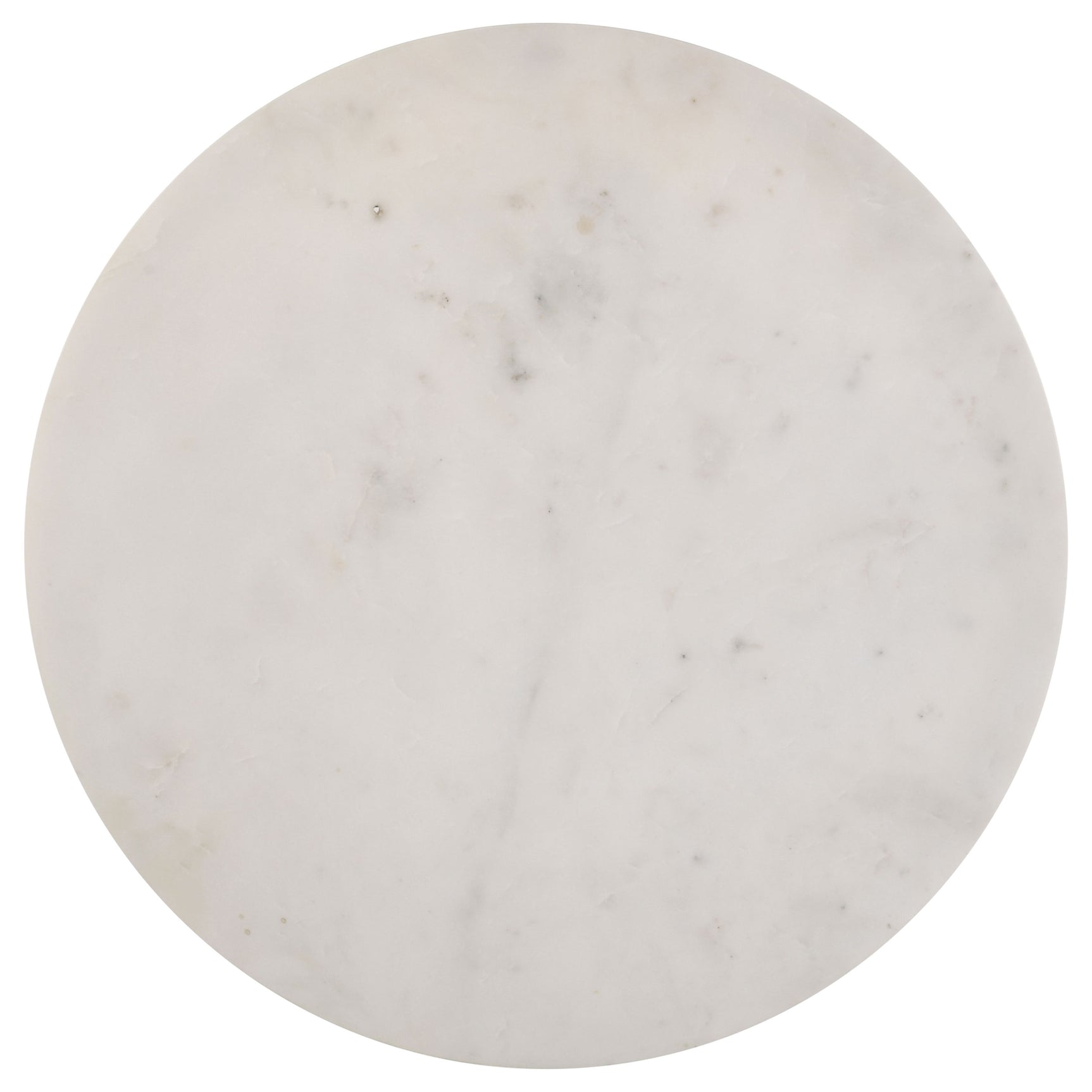 Miguel Round Marble Top Coffee Table White and Black - Tampa Furniture Outlet
