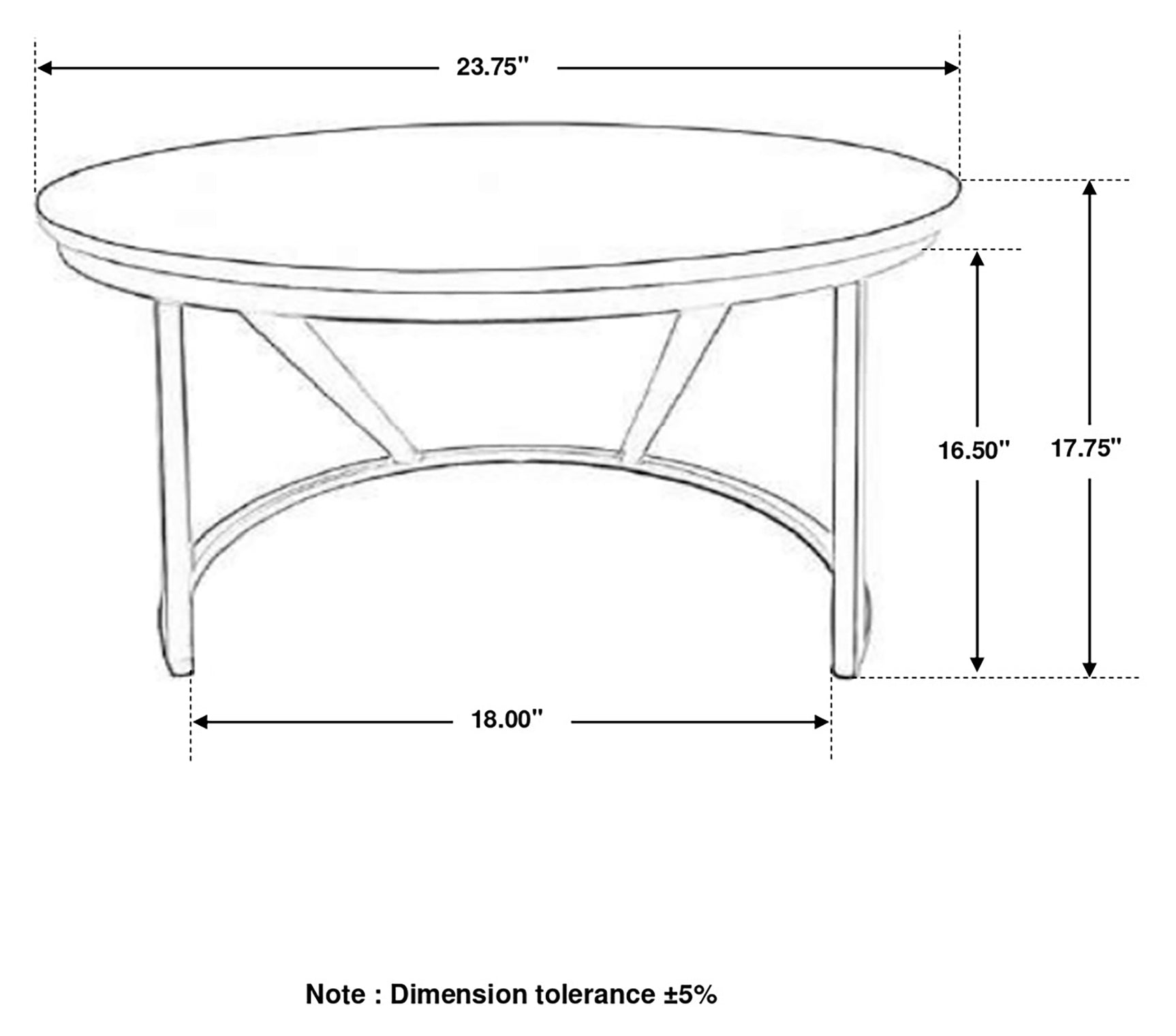 Miguel Round Marble Top Coffee Table White and Black - Tampa Furniture Outlet
