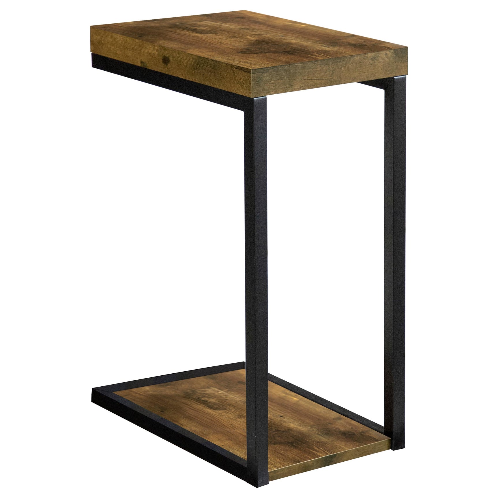 Tampa Furniture Outlet - Coaster - Beck Engineered Wood C-Shape Sofa Side Table Antique Nutmeg - 931246