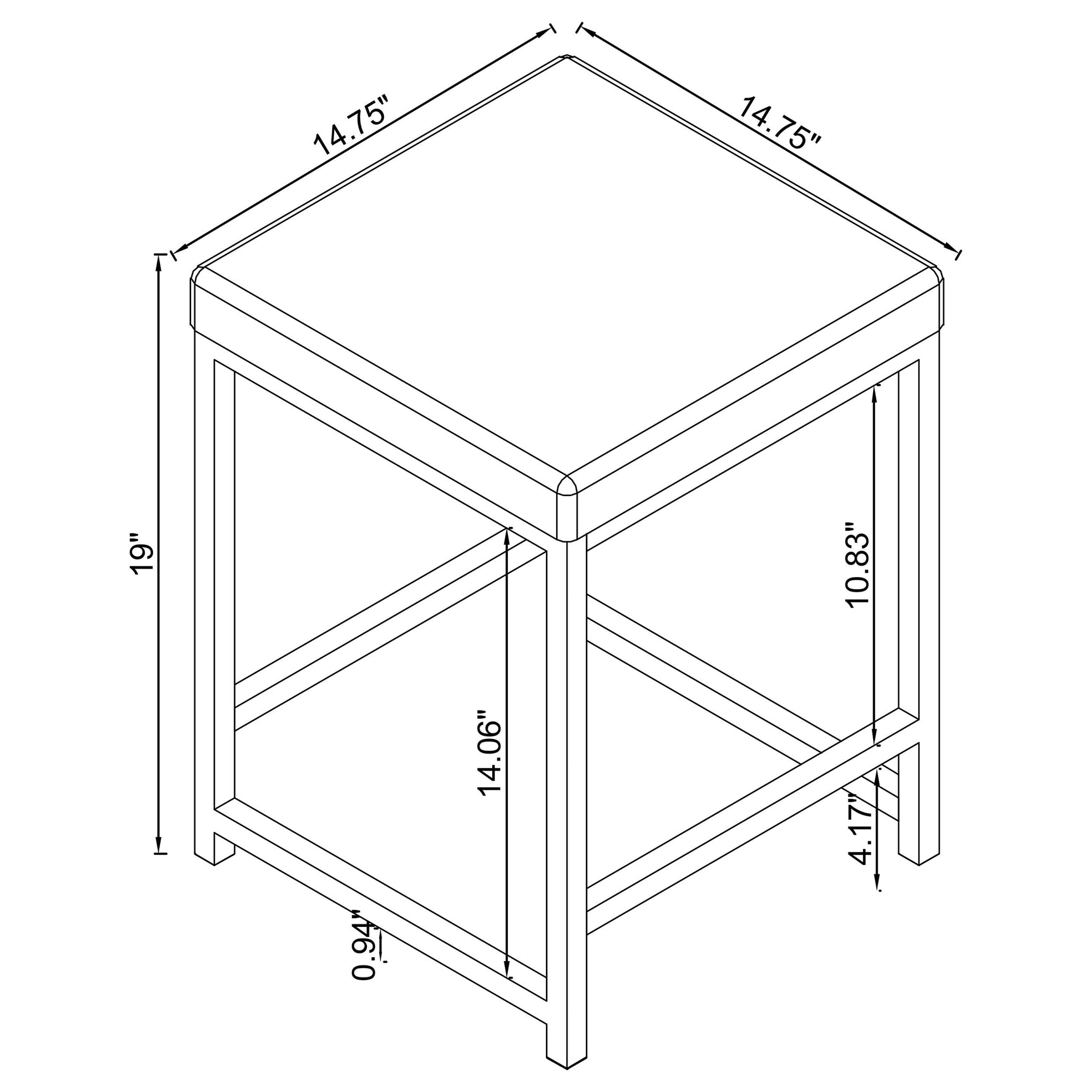 Umbridge Upholstered Square Padded Cushion Vanity Stool - Tampa Furniture Outlet