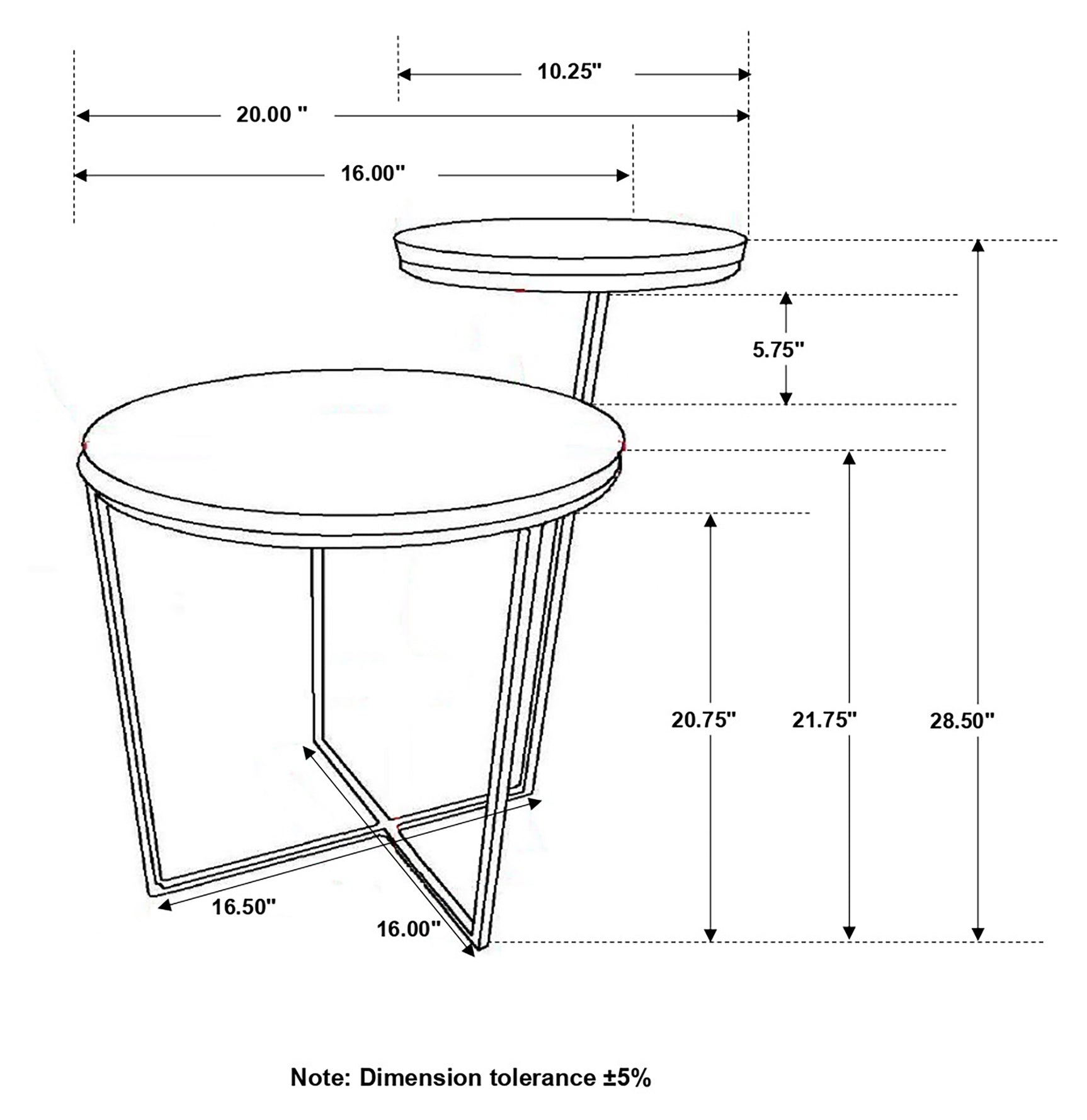 Yael Round Mango Wood Accent Side Table Natural and Gunmetal - Tampa Furniture Outlet
