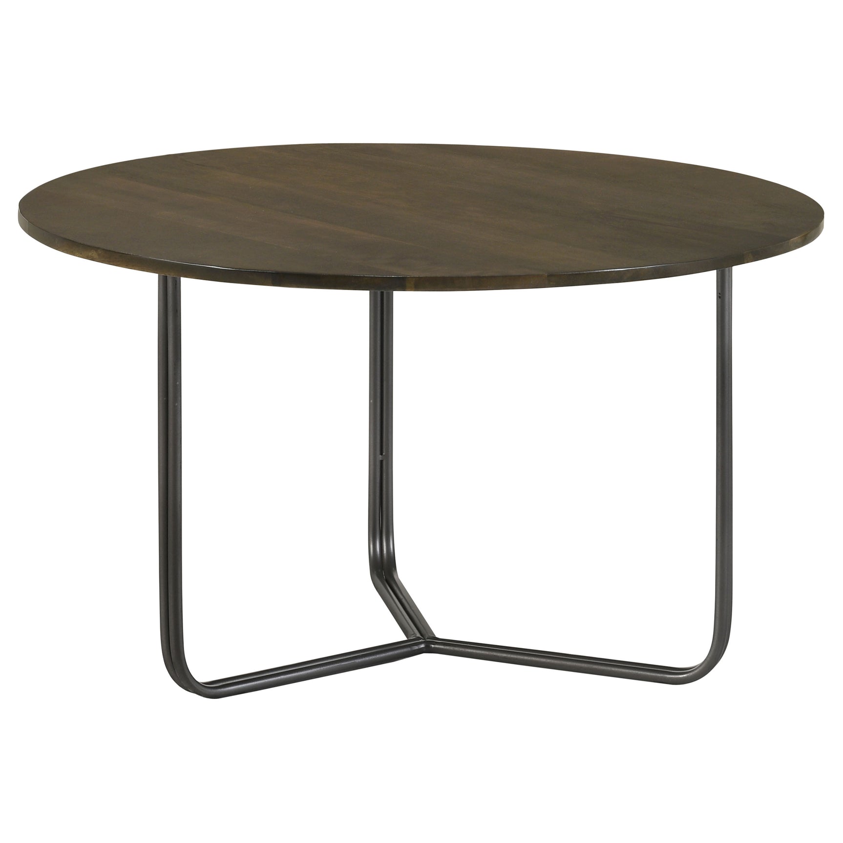 Tampa Furniture Outlet - Coaster - Yaritza Round Mango Wood Coffee Table Natural and Gunmetal - 935995