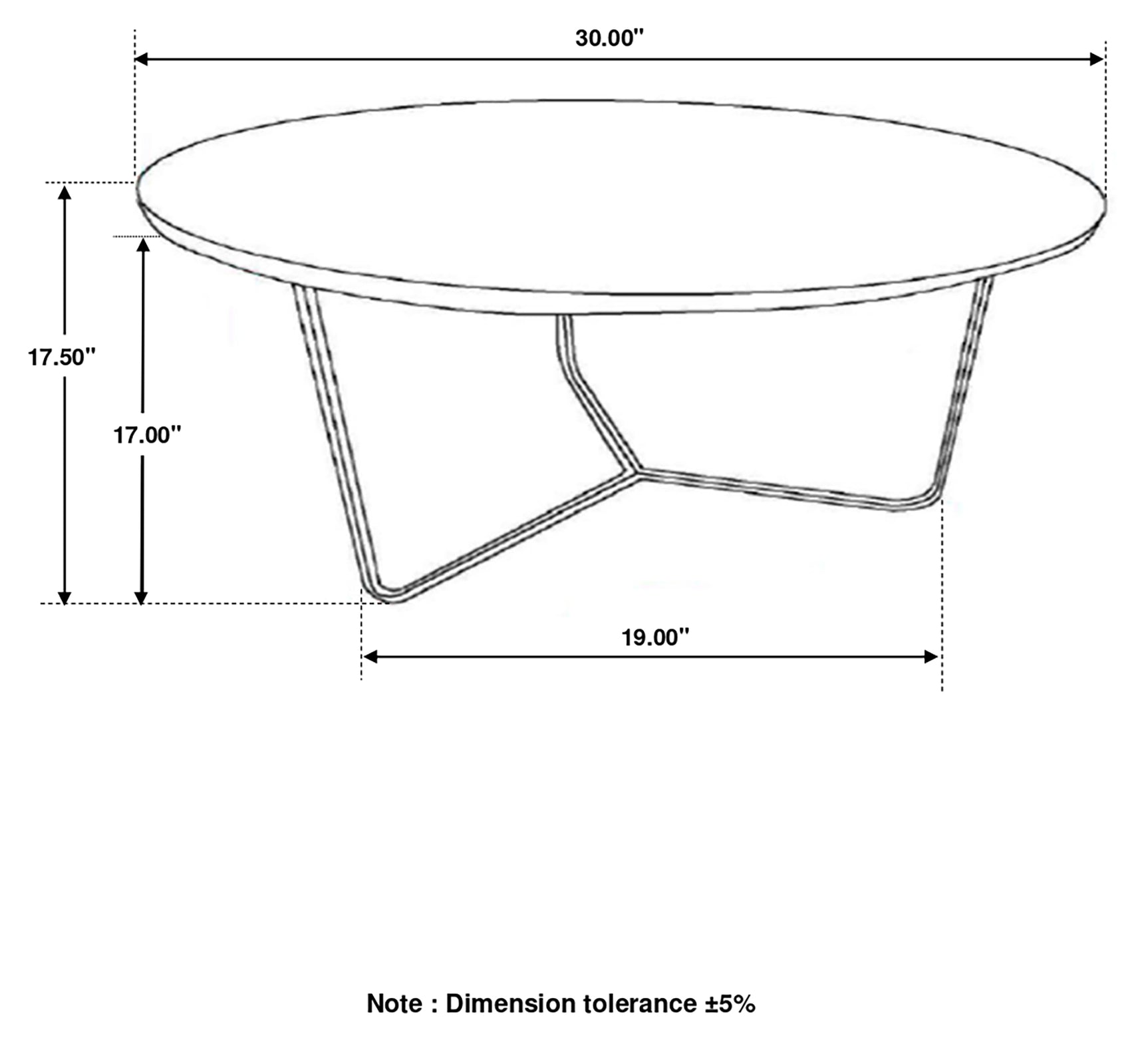 Yaritza Round Mango Wood Coffee Table Natural and Gunmetal - Tampa Furniture Outlet