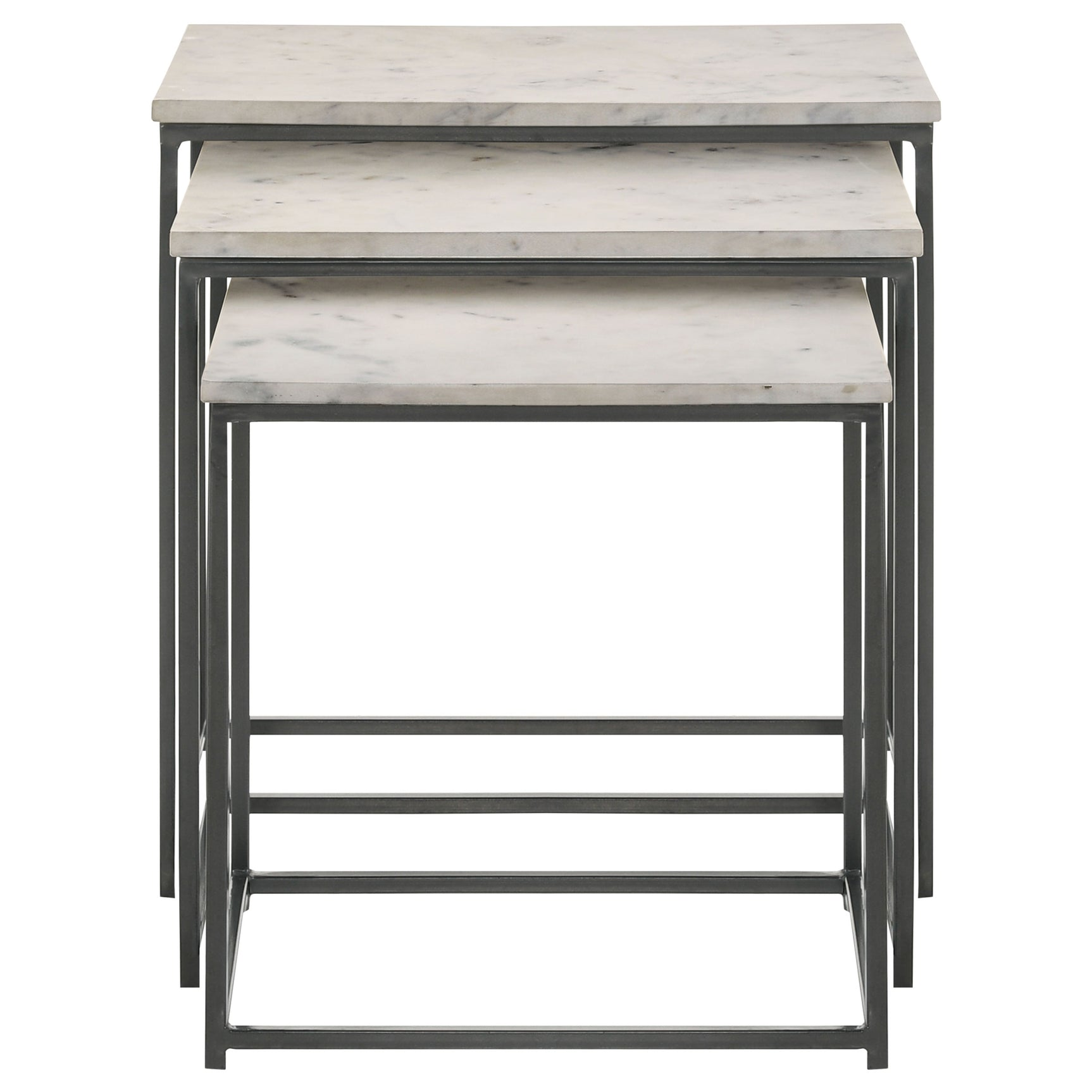 Medora 3-piece Marble Top Nesting Table Set White