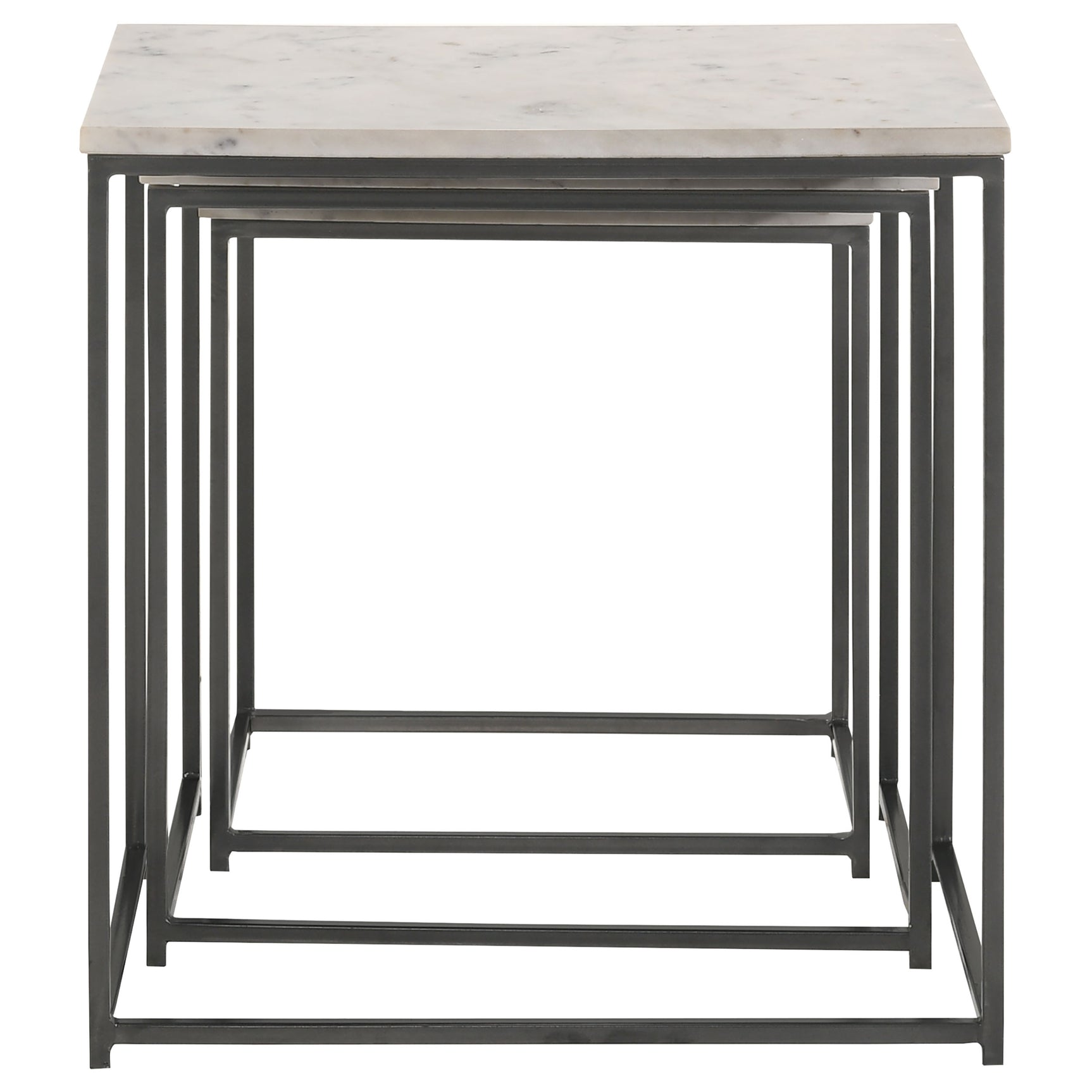 Medora 3-piece Marble Top Nesting Table Set White - Tampa Furniture Outlet