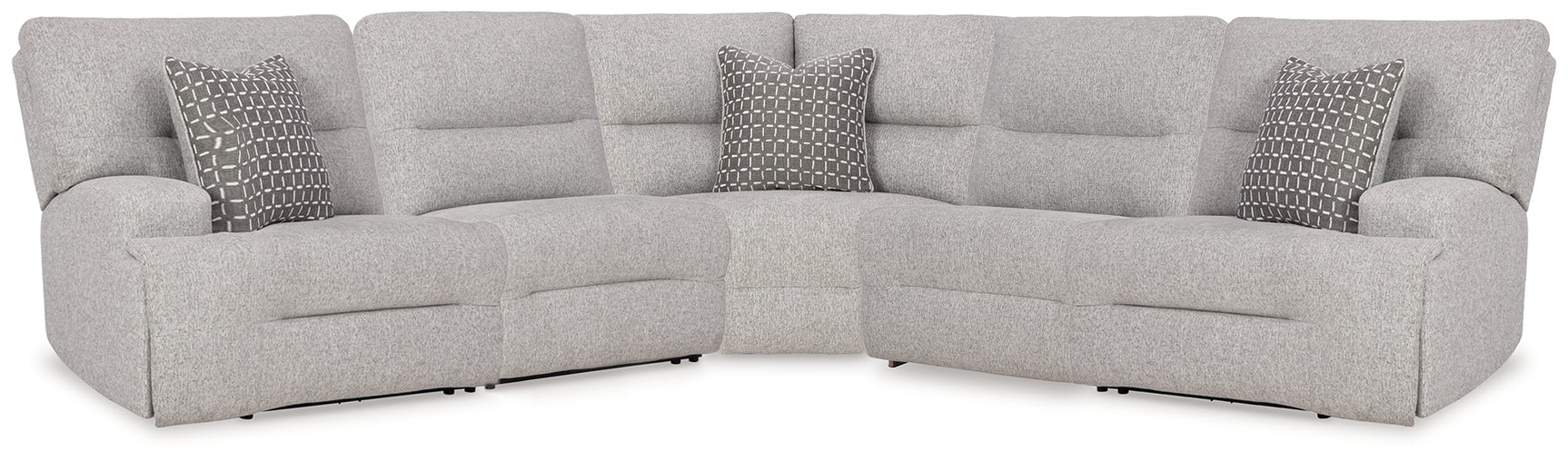 Tampa Furniture Outlet - Ashley Furniture - Acklen Place Sectional - 2-Piece Power Reclining Sectional / Navy - 93607S16