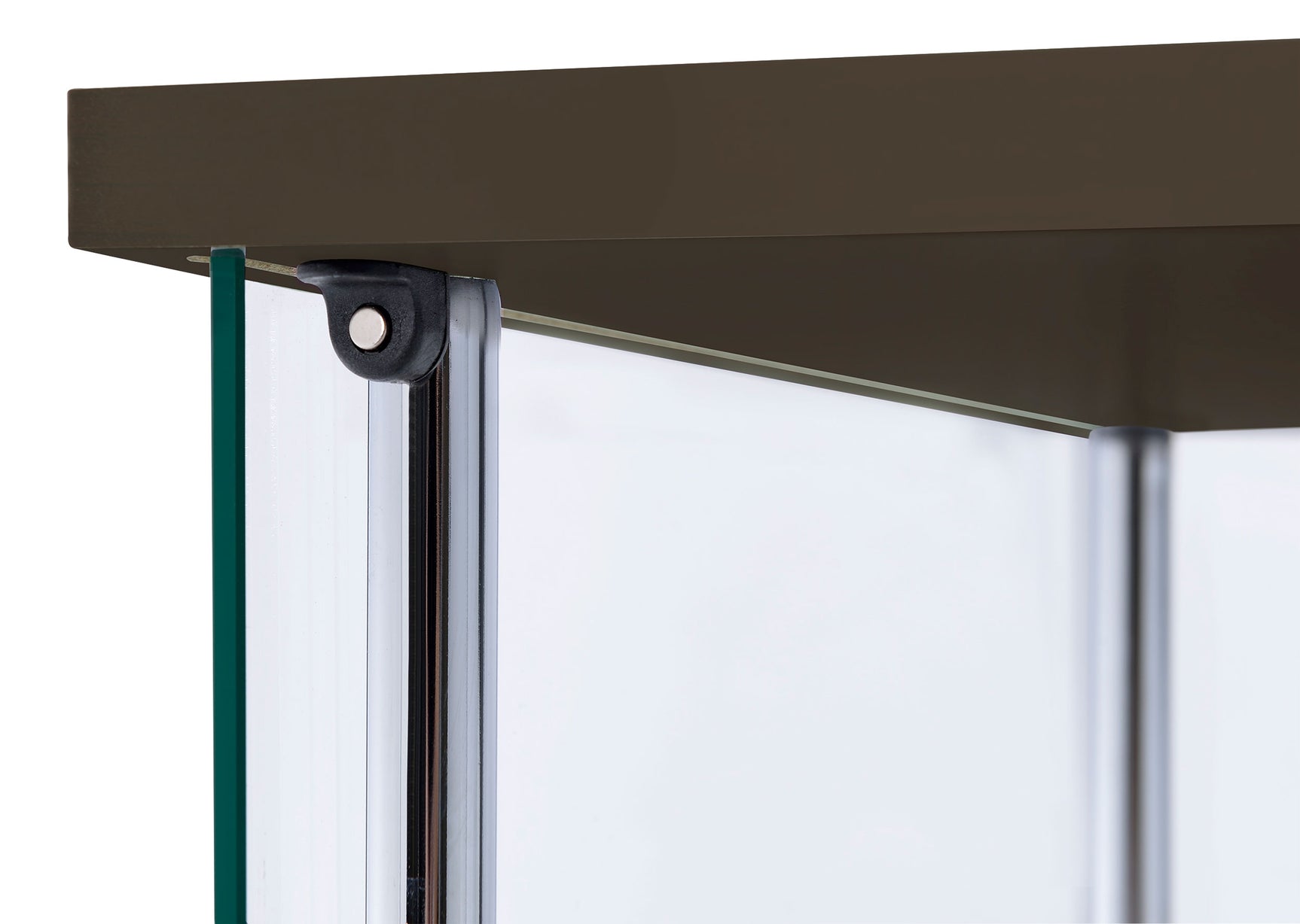 Bellatrix 3-shelf Clear Glass Curio Cabinet Cappuccino - Tampa Furniture Outlet