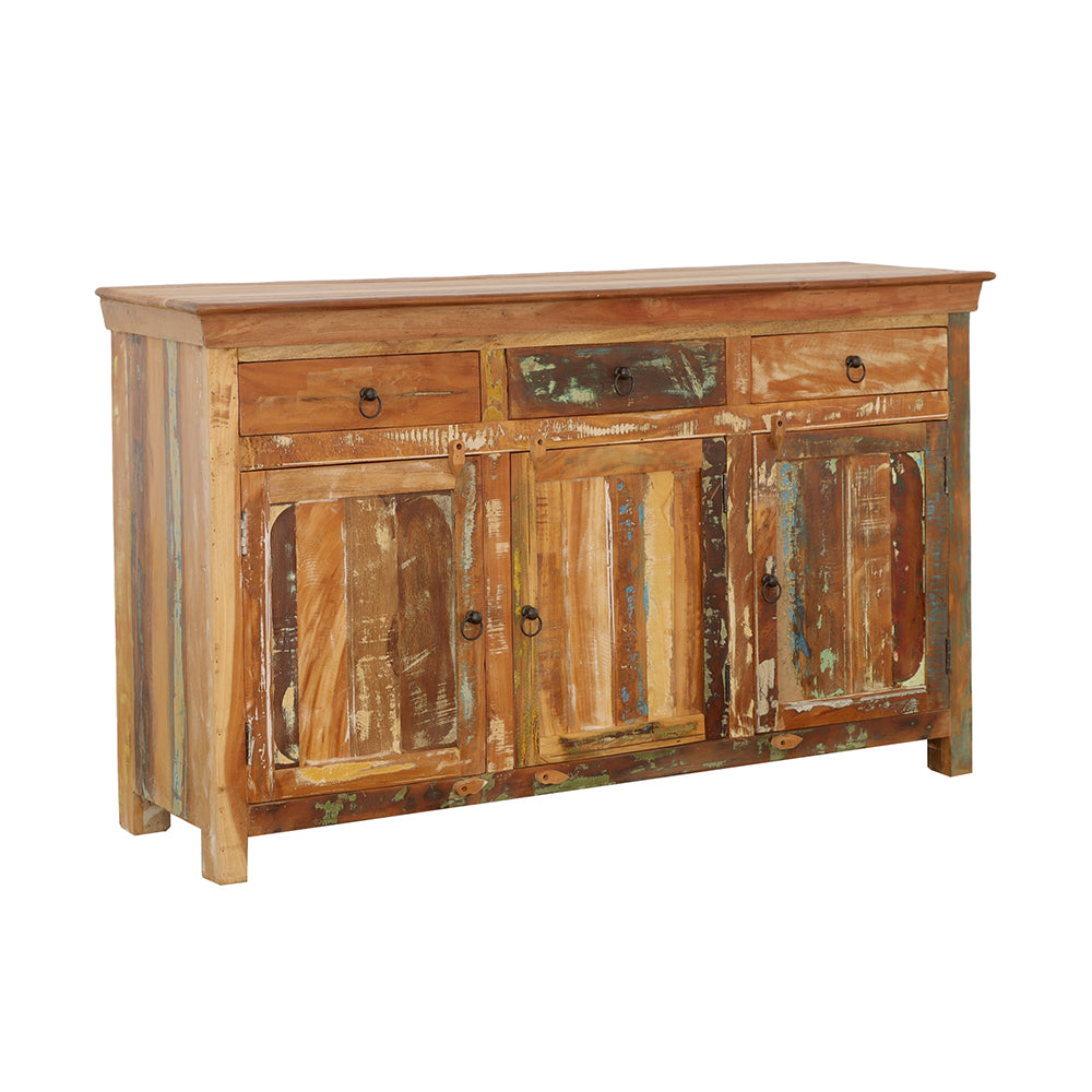 Tampa Furniture Outlet - Coaster - Harper 3-door Solid Reclaimed Wood Accent Cabinet Brown - 950367