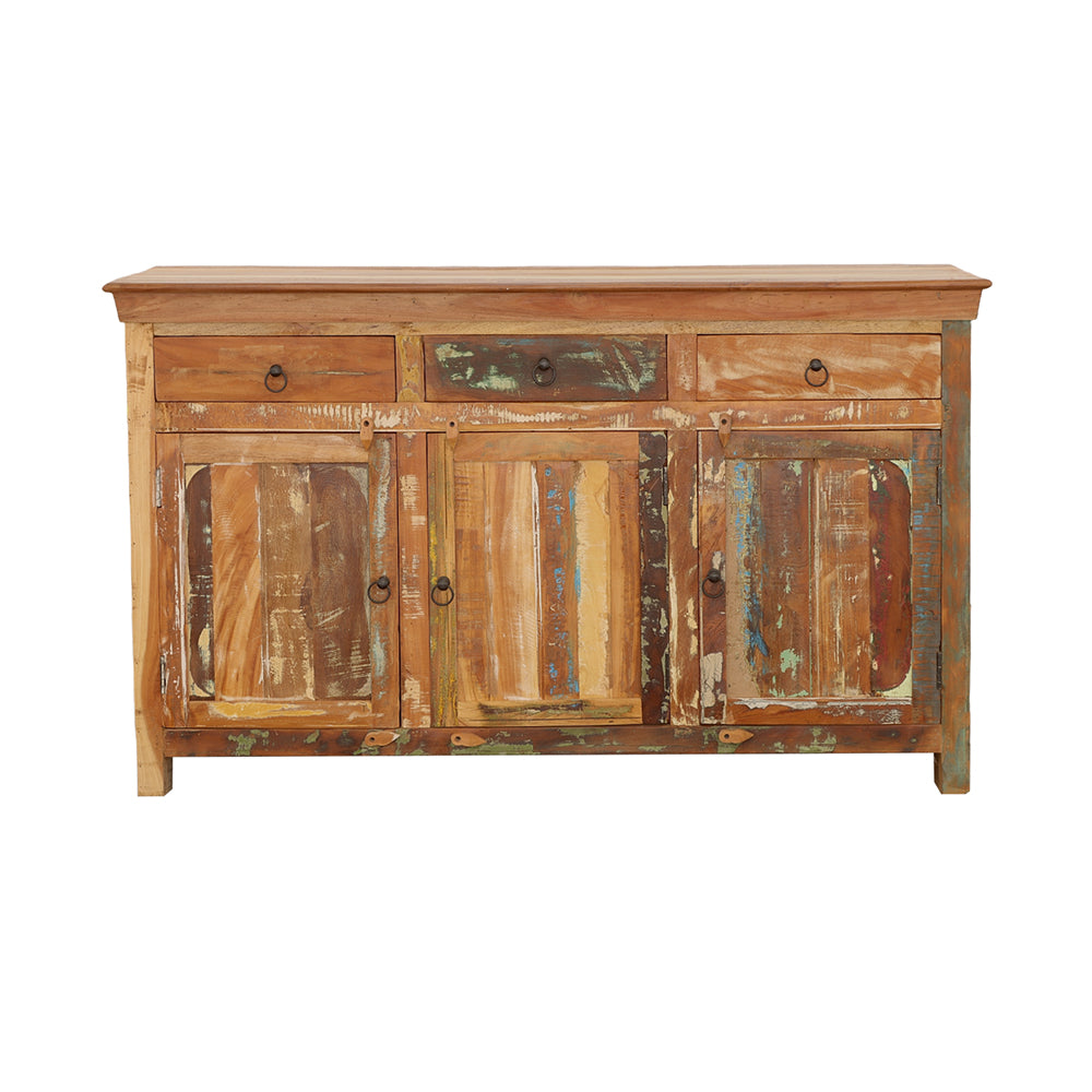 Harper 3-door Solid Reclaimed Wood Accent Cabinet Brown - Tampa Furniture Outlet