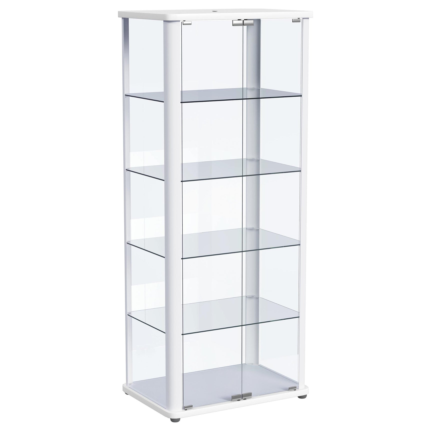 Tampa Furniture Outlet - Coaster - Aero 5-shelf Display Curio Cabinet with LED Lighting White - 950399
