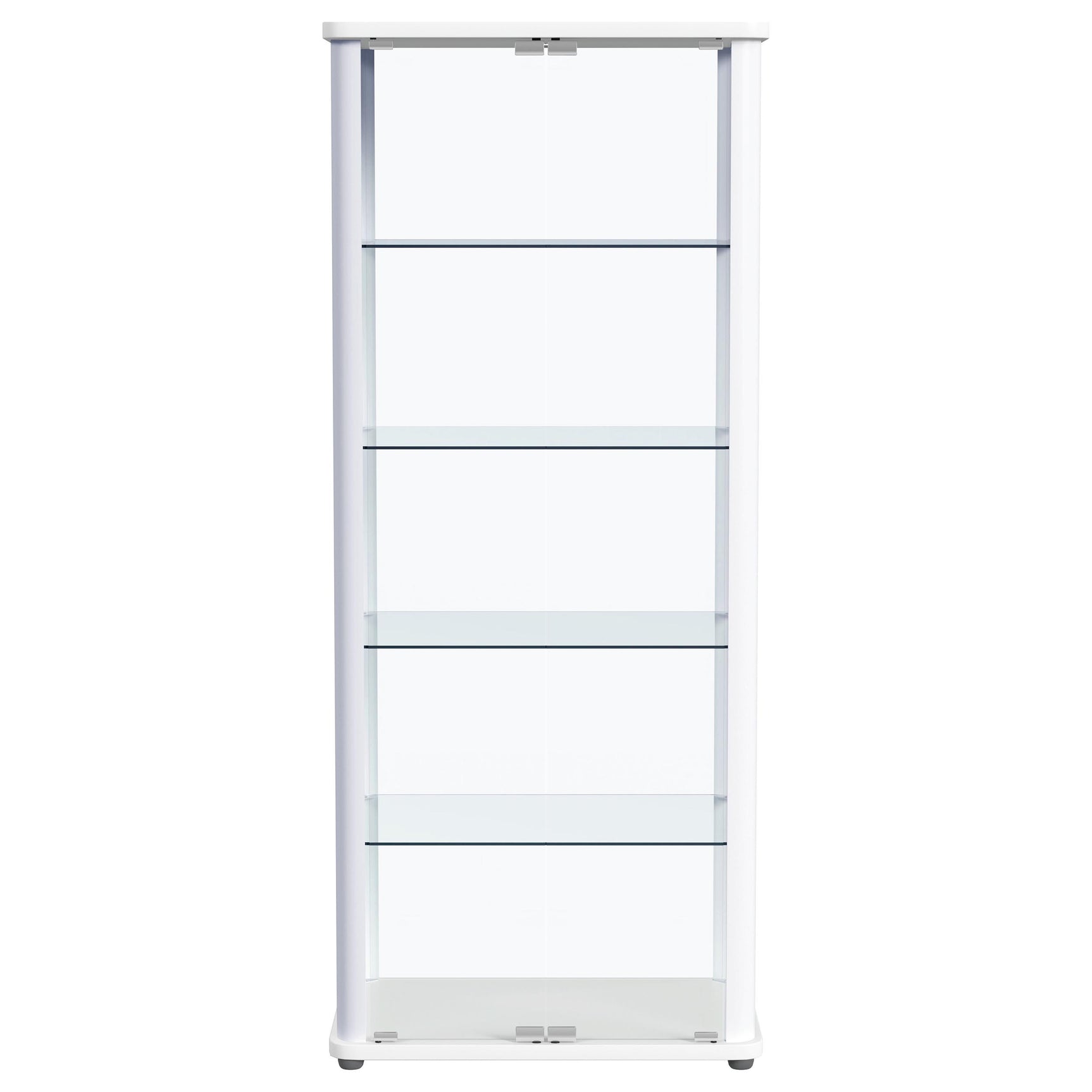 Aero 5-shelf Display Curio Cabinet with LED Lighting White - Tampa Furniture Outlet