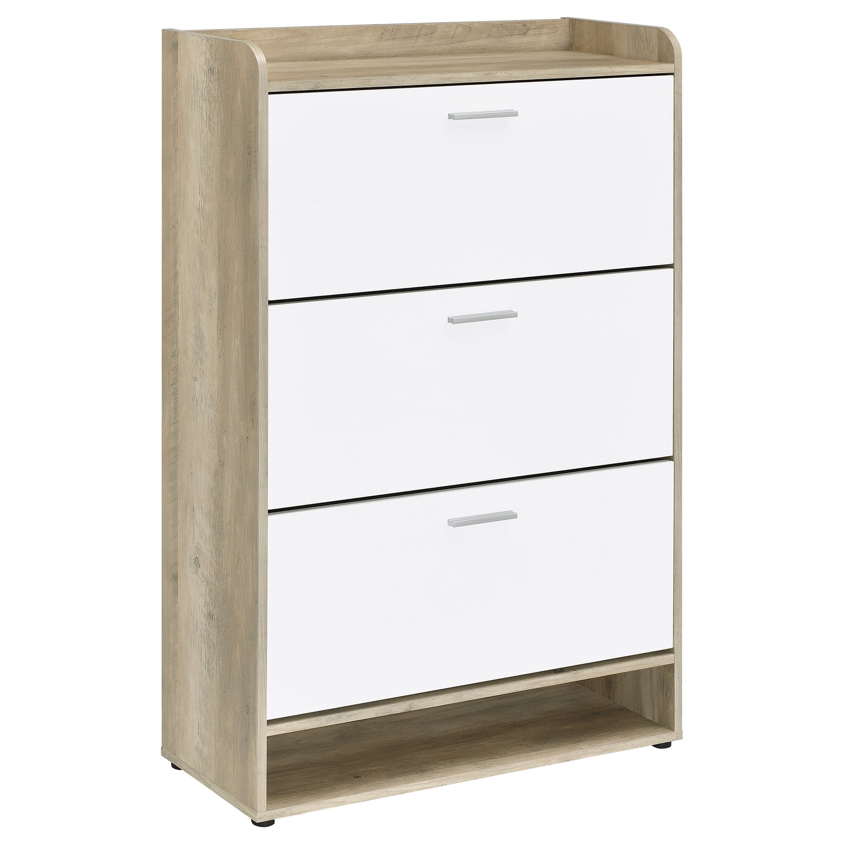 Tampa Furniture Outlet - Coaster - Denia 3-tier Engineered Wood Shoe Cabinet White - 950403