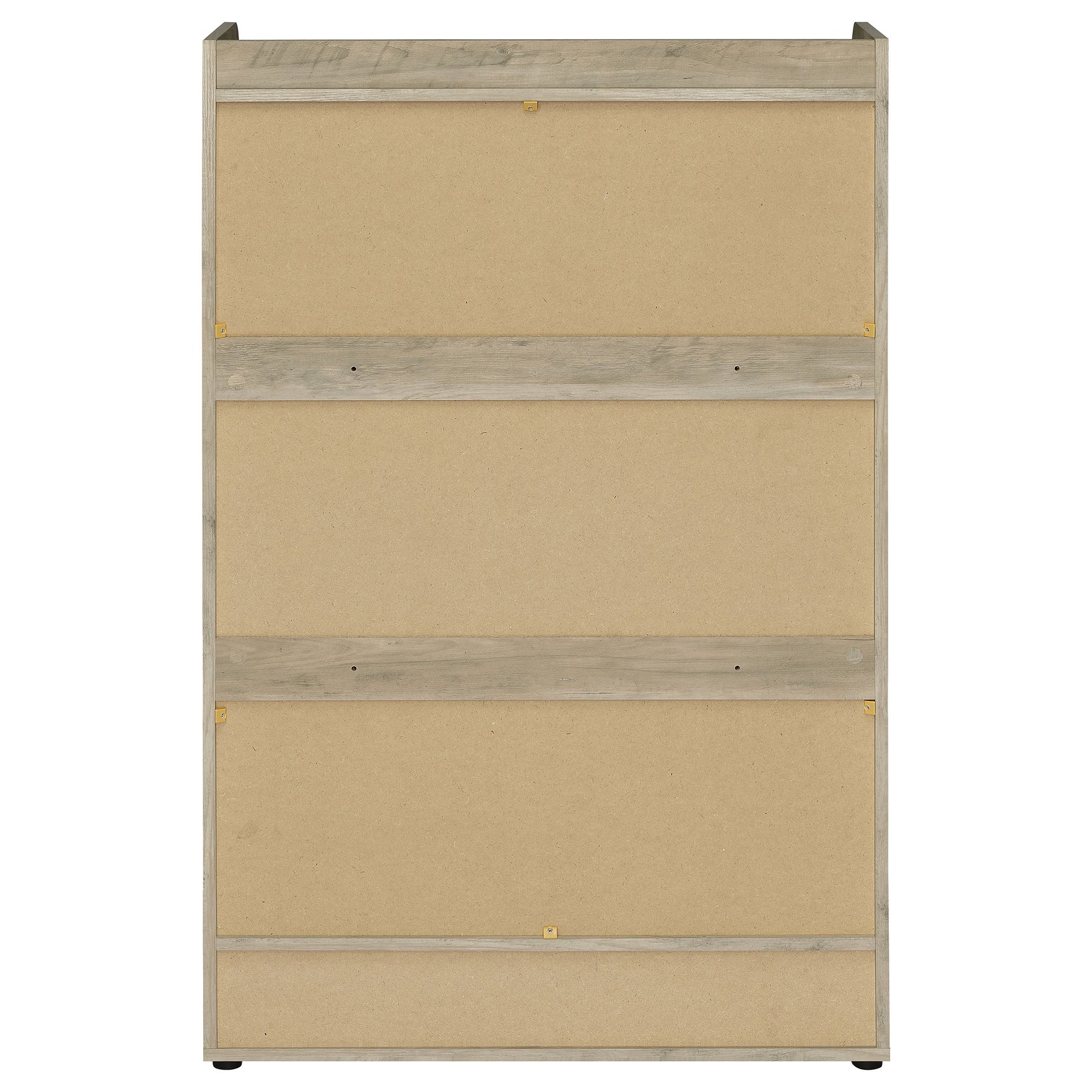 Denia 3-tier Engineered Wood Shoe Cabinet White - Tampa Furniture Outlet