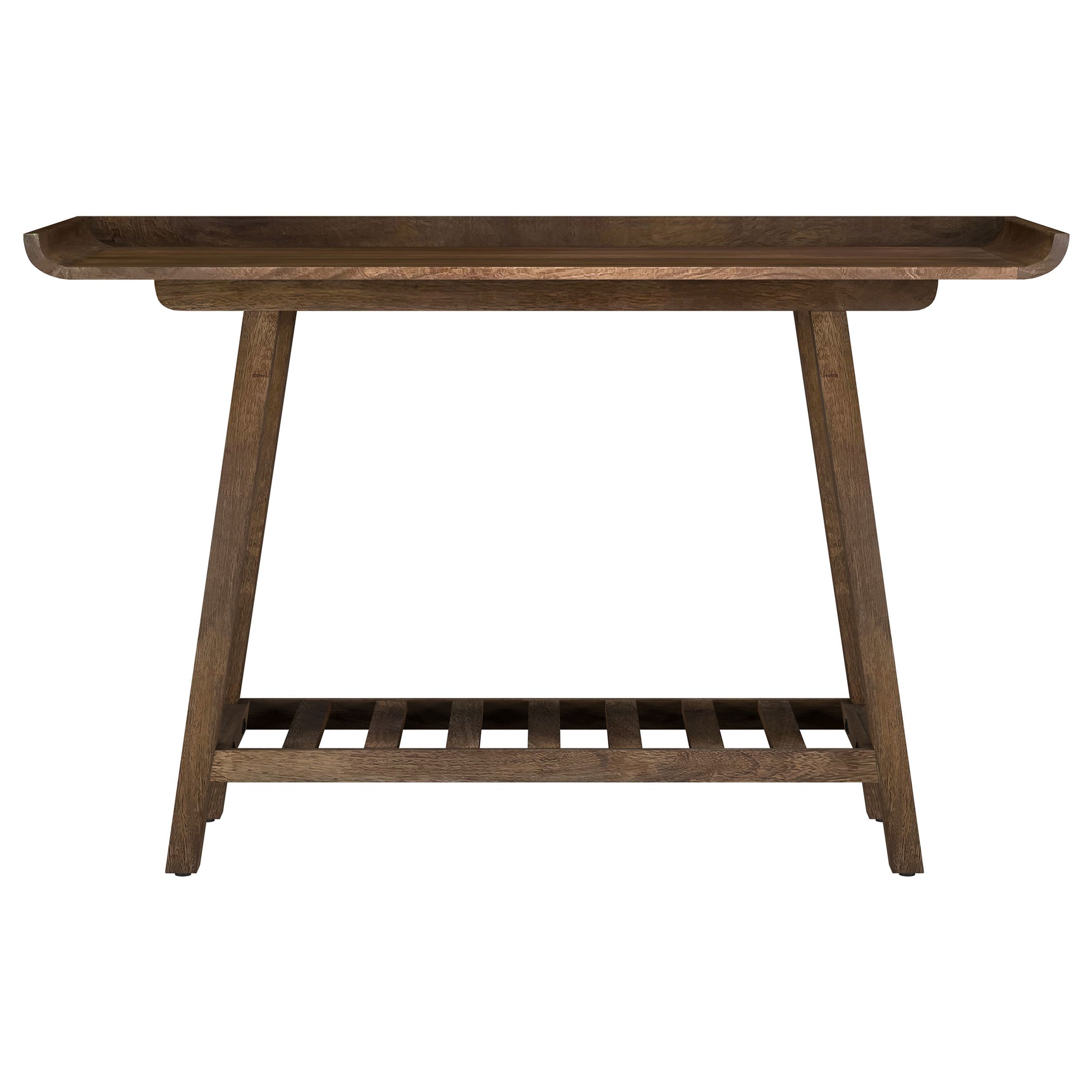 Ornelas 46-inch Console Table with Slatted Shelf Mango Brown - Tampa Furniture Outlet