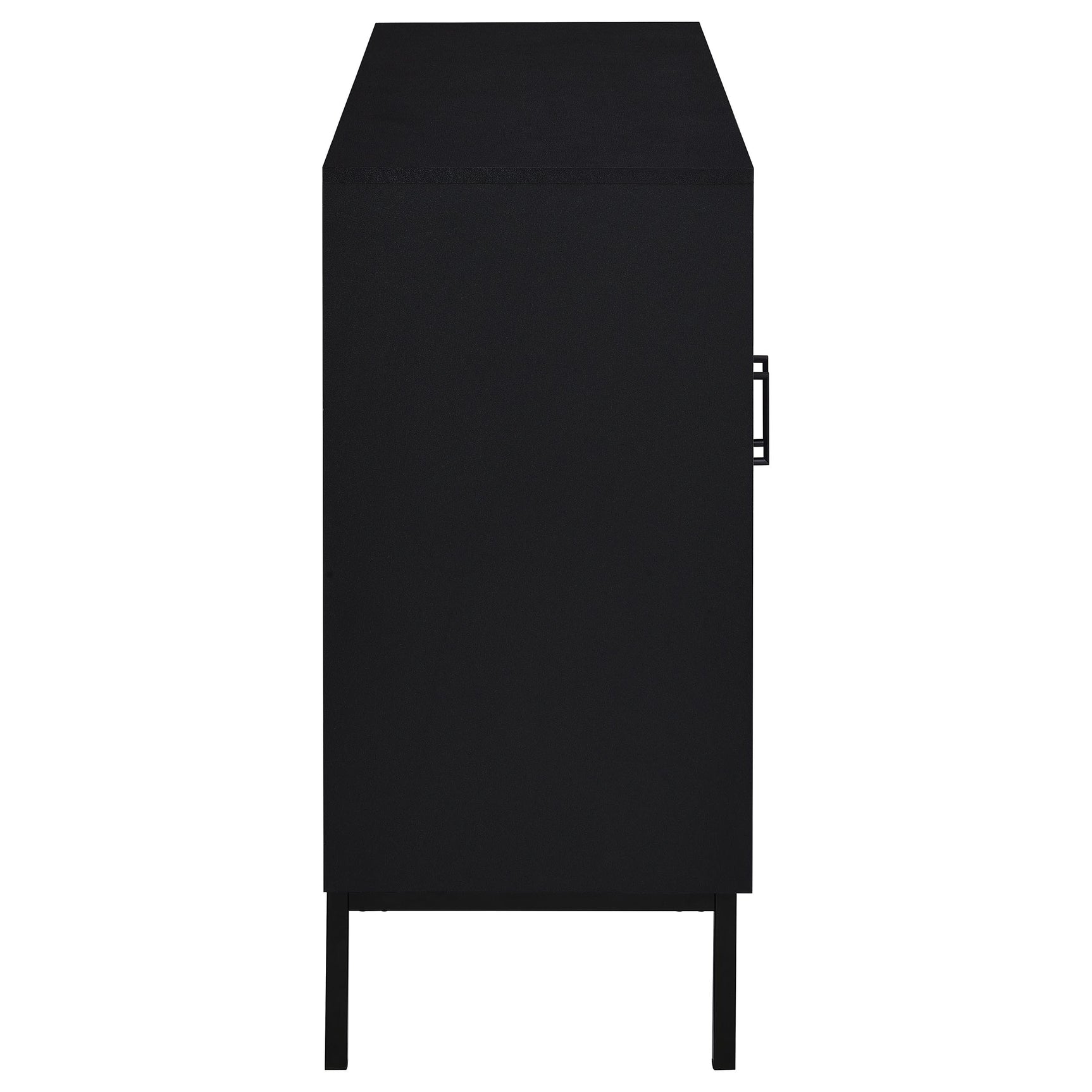 Jess 2-door Arched Fluted Glass Accent Cabinet Black - Tampa Furniture Outlet