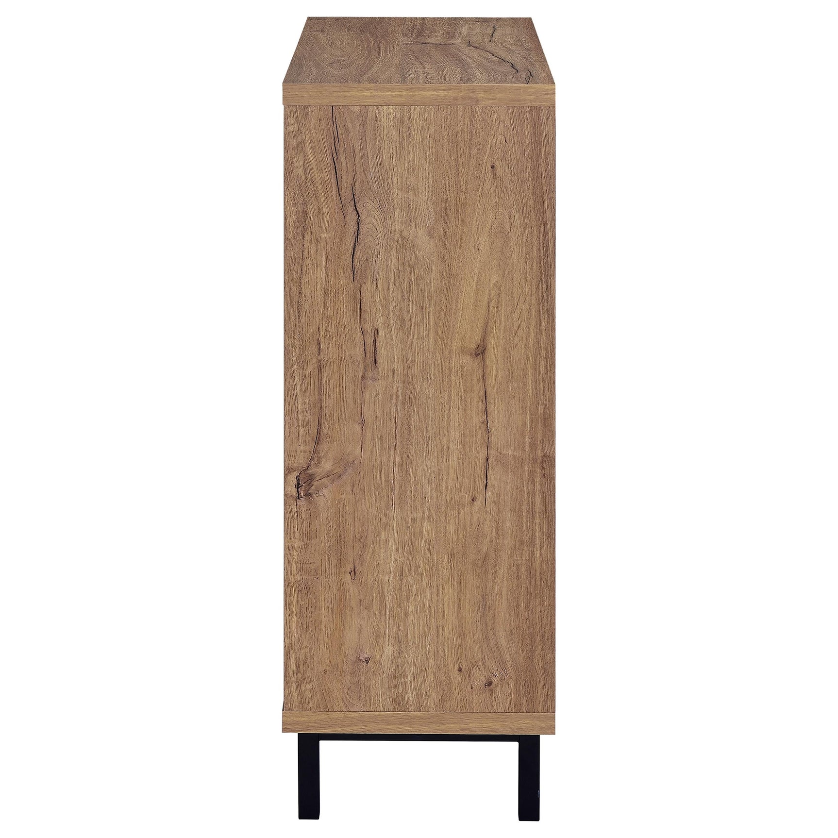 Teller 2-door Shoe Storage Cabinet Natural Oak - Tampa Furniture Outlet