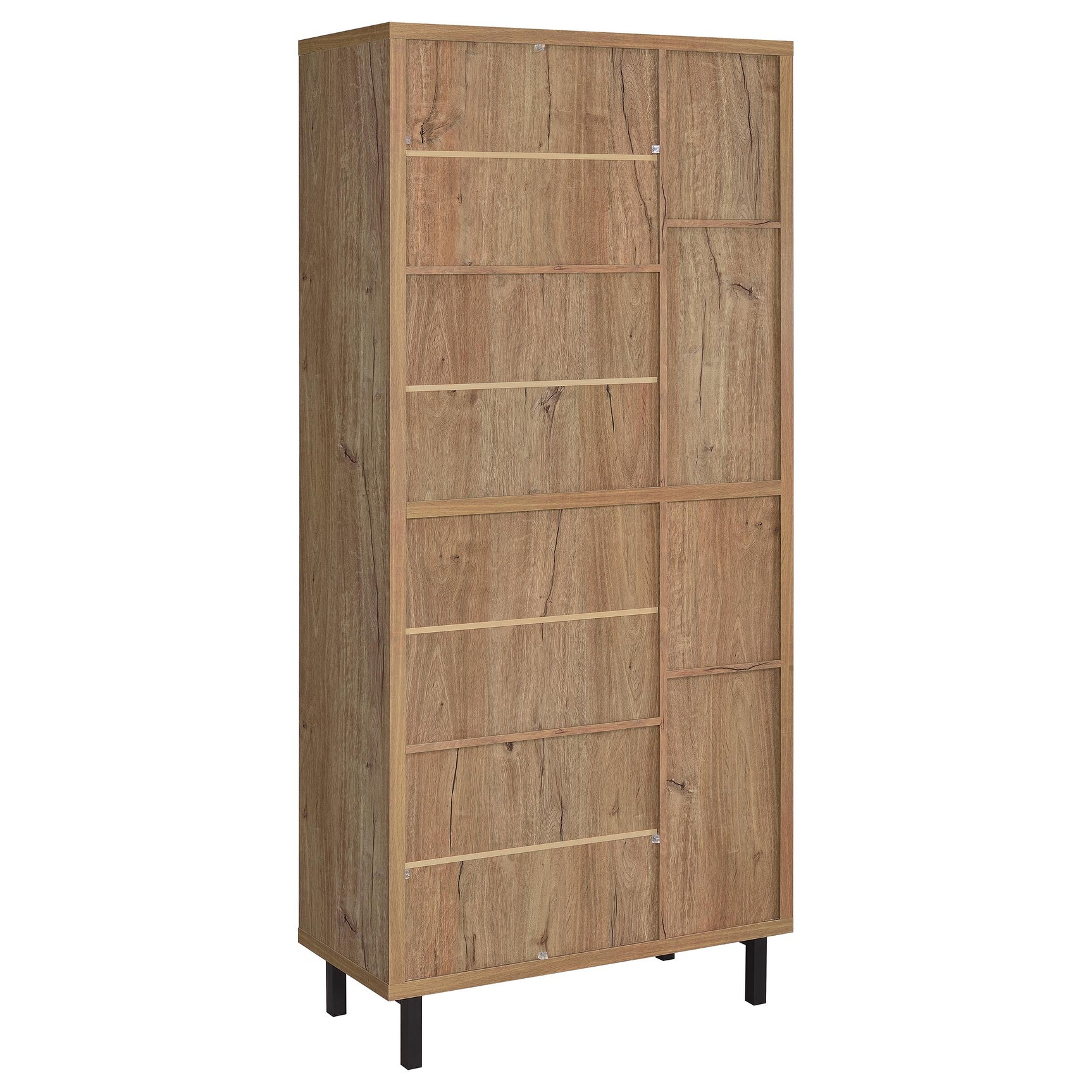 Teller 80-inch 4-door Tall Shoe Storage Cabinet Natural Oak - Tampa Furniture Outlet