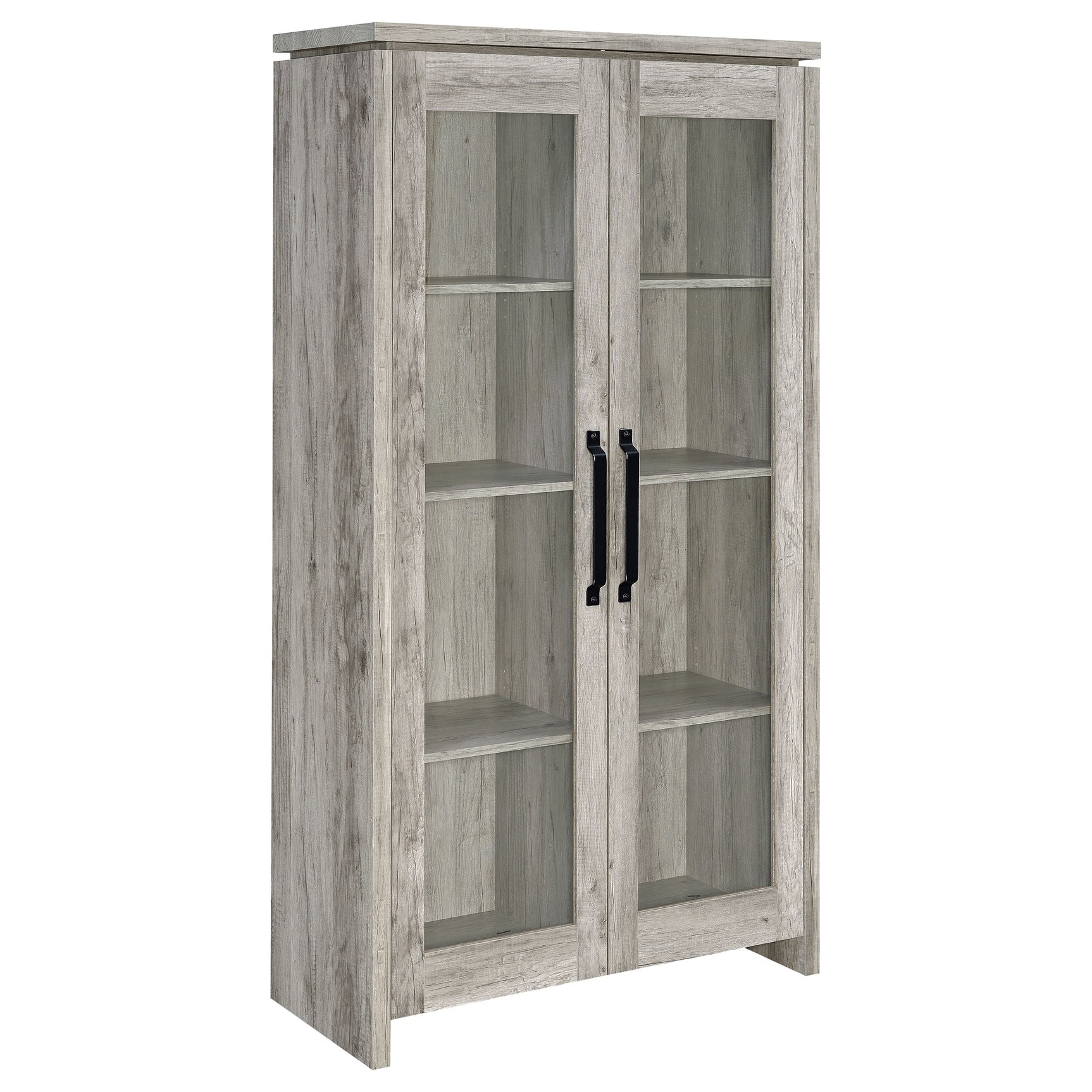 Tampa Furniture Outlet - Coaster - Alejo 2-door Engineered Wood Tall Cabinet Grey Driftwood - 950783