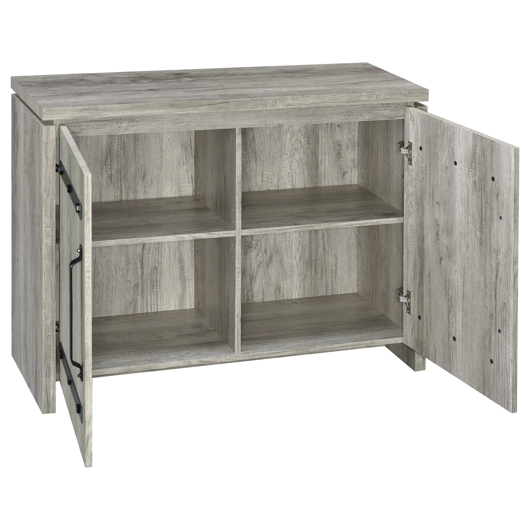 Enoch 2-door Engineered Wood Accent Cabinet Grey Driftwood - Tampa Furniture Outlet