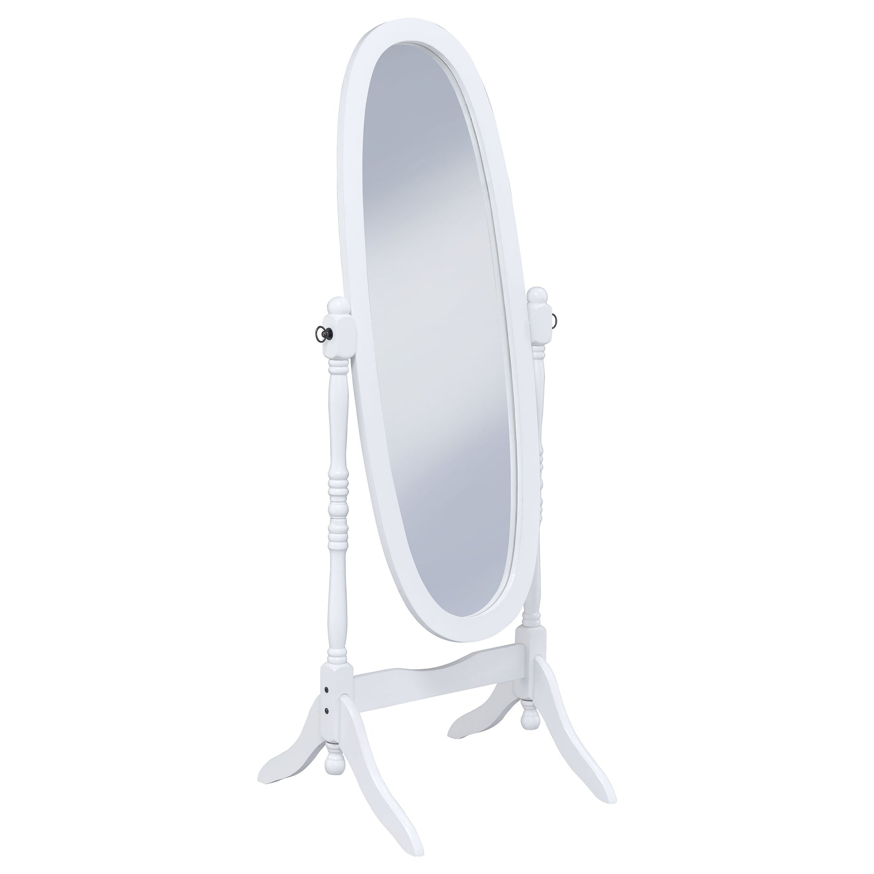 Tampa Furniture Outlet - Coaster - Foyet Wood Adjustable Full Length Cheval Mirror White - 950802